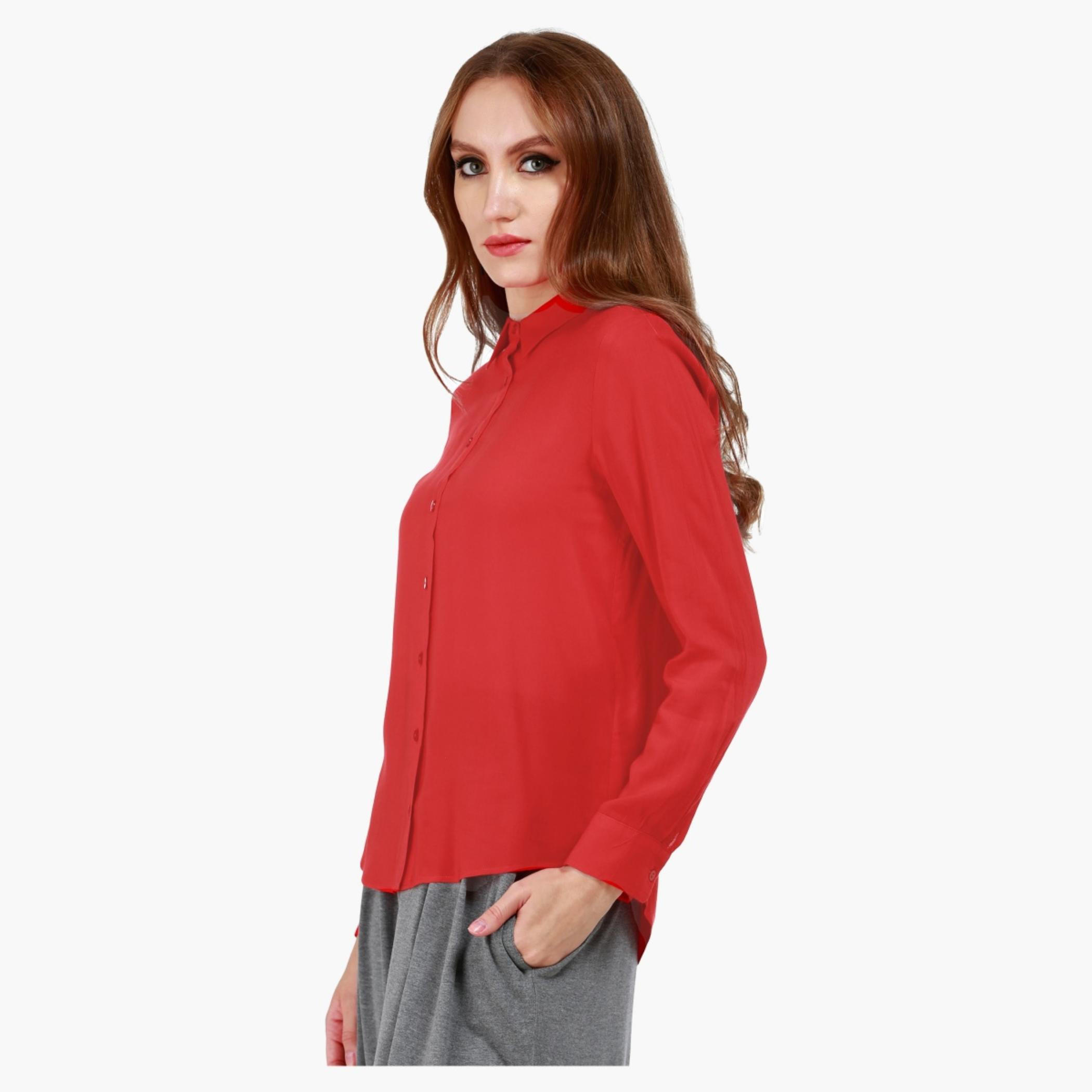 Basic Casual Shirt with Long Sleeves-women-clothing-shirtsandblouses-blouses-image-3