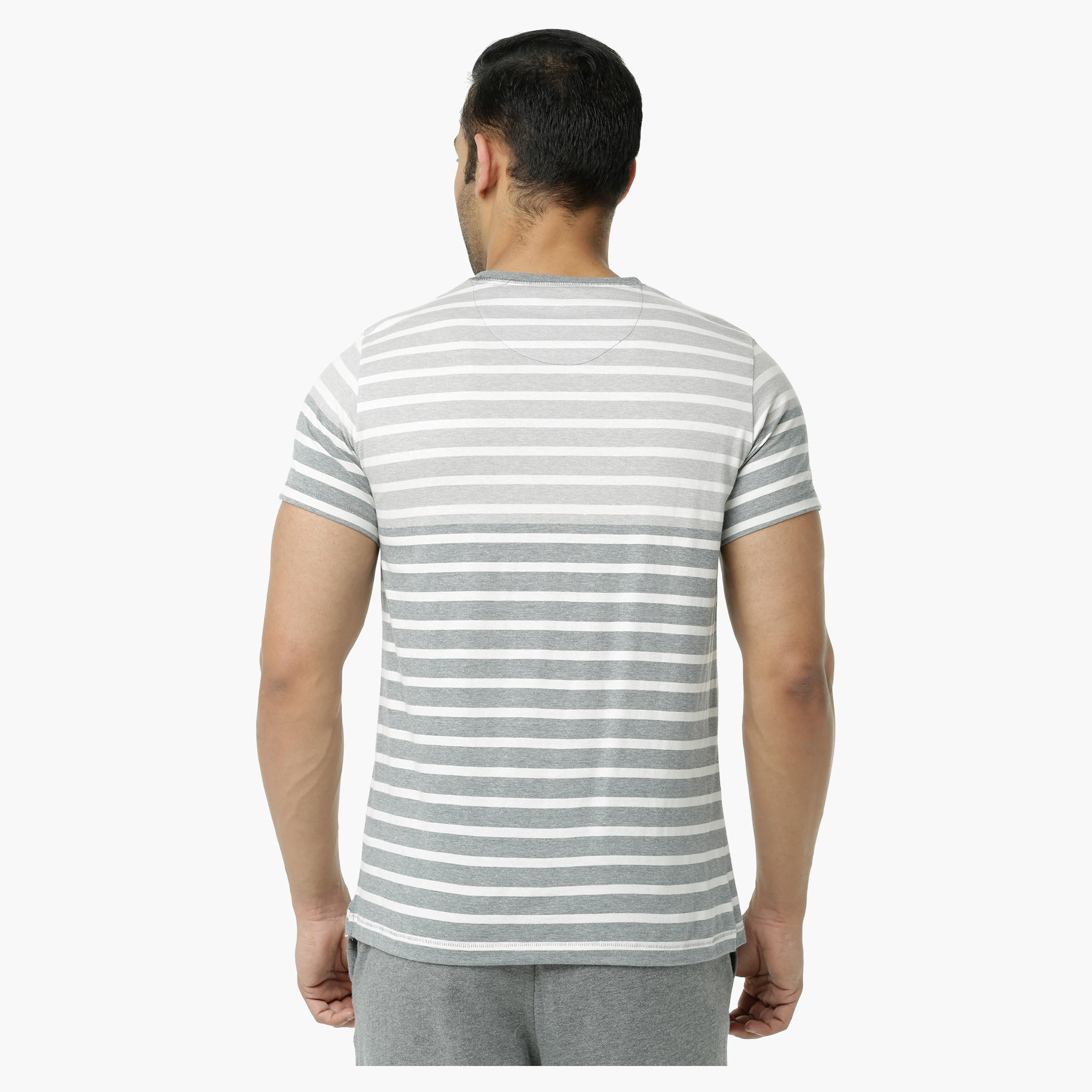 Casual T-Shirt with Crew Neck and Stripes in Regular Fit-men-clothing-tshirtsandpolos-tshirts-image-2