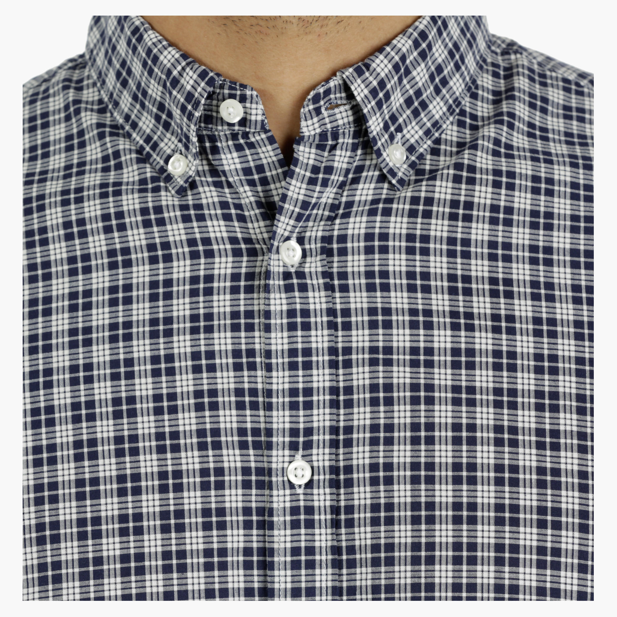 Cotton Chequered Shirt with Half Sleeves in Regular Fit-men-clothing-shirts-image-9