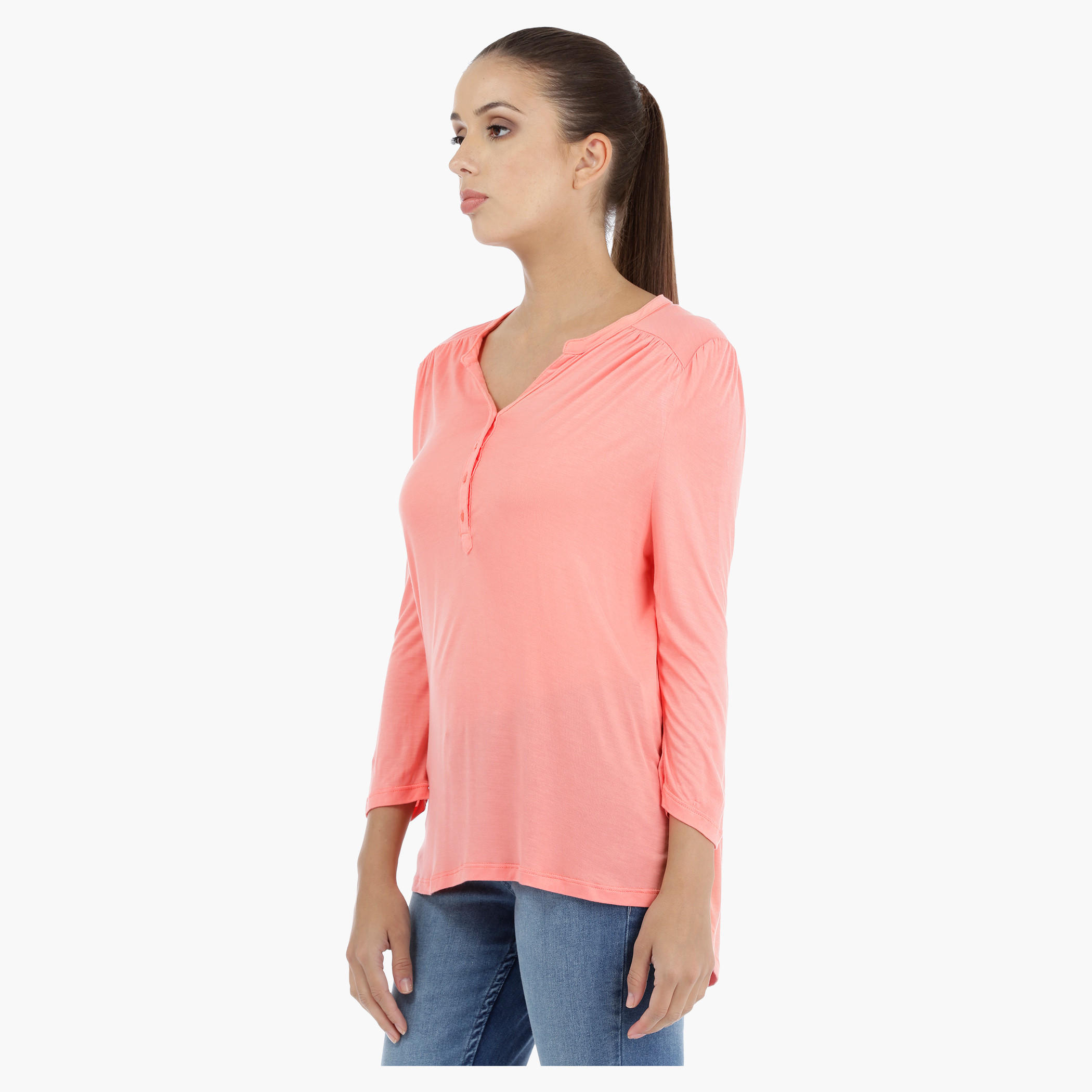 Knit Top with Long Sleeves-women-clothing-tshirts-image-3