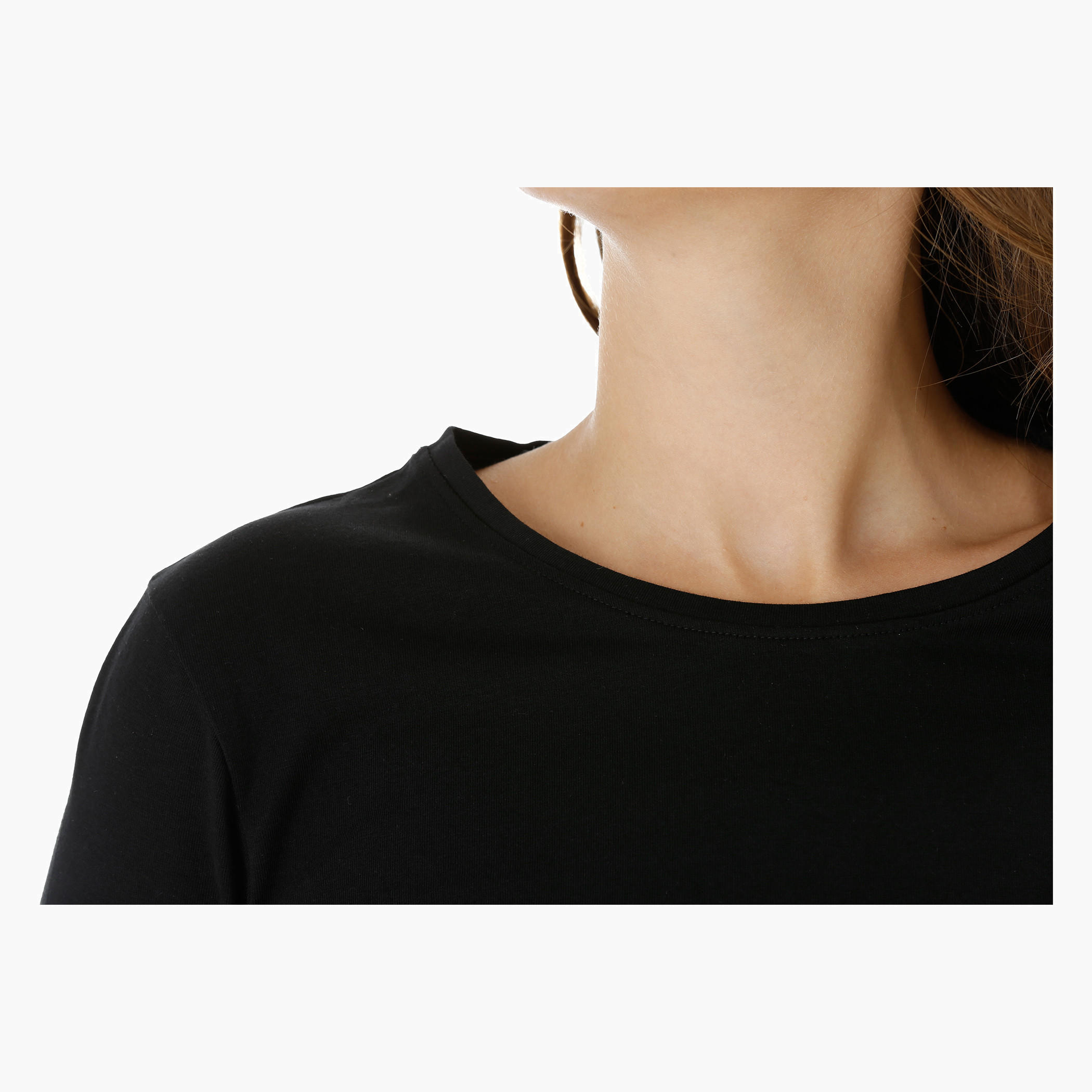 Crew Neck T-Shirt with Long Sleeves-women-clothing-tshirts-image-4