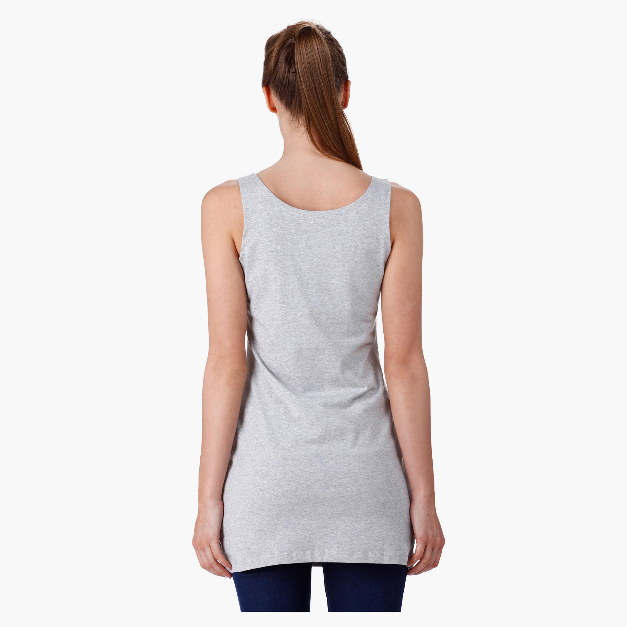 Sleeveless Long Vest with Crew Neck-women-clothing-tshirts-image-4