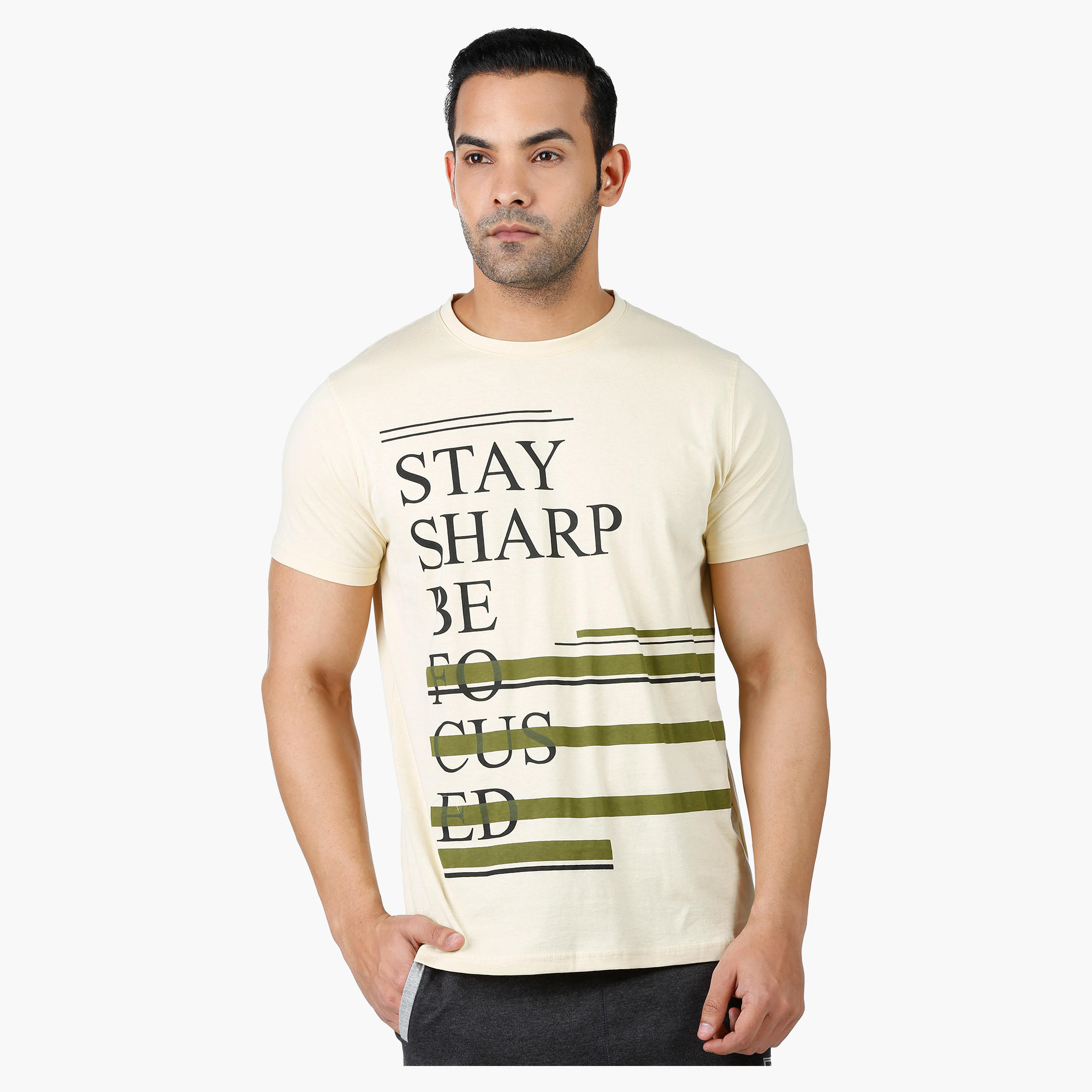 Printed Cotton T-Shirt with Crew Neck and Short Sleeves in Regular Fit-men-clothing-tshirtsandpolos-tshirts-image-1