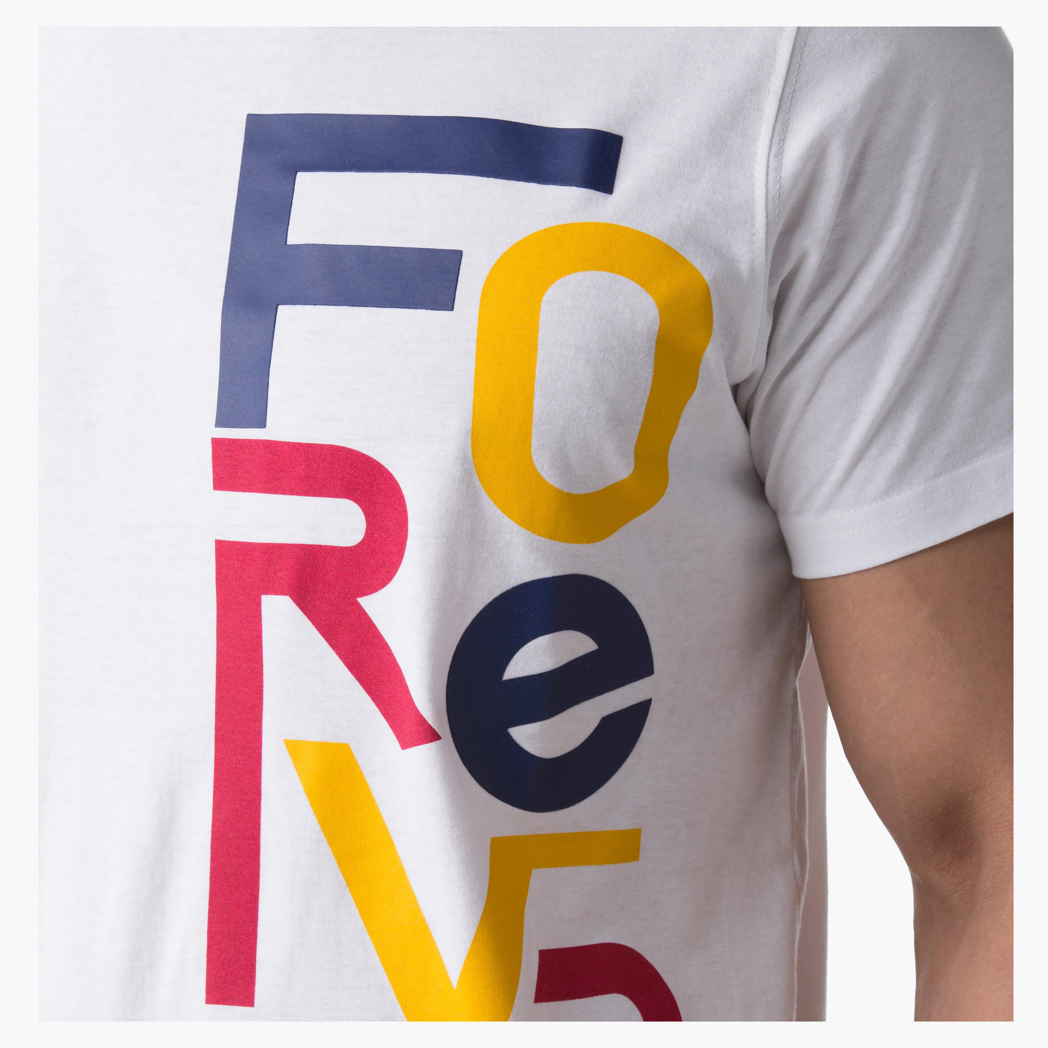 Basic Screen Printed Cotton T-Shirt with Short Sleeves and Crew Neck-men-clothing-tshirtsandpolos-tshirts-image-4