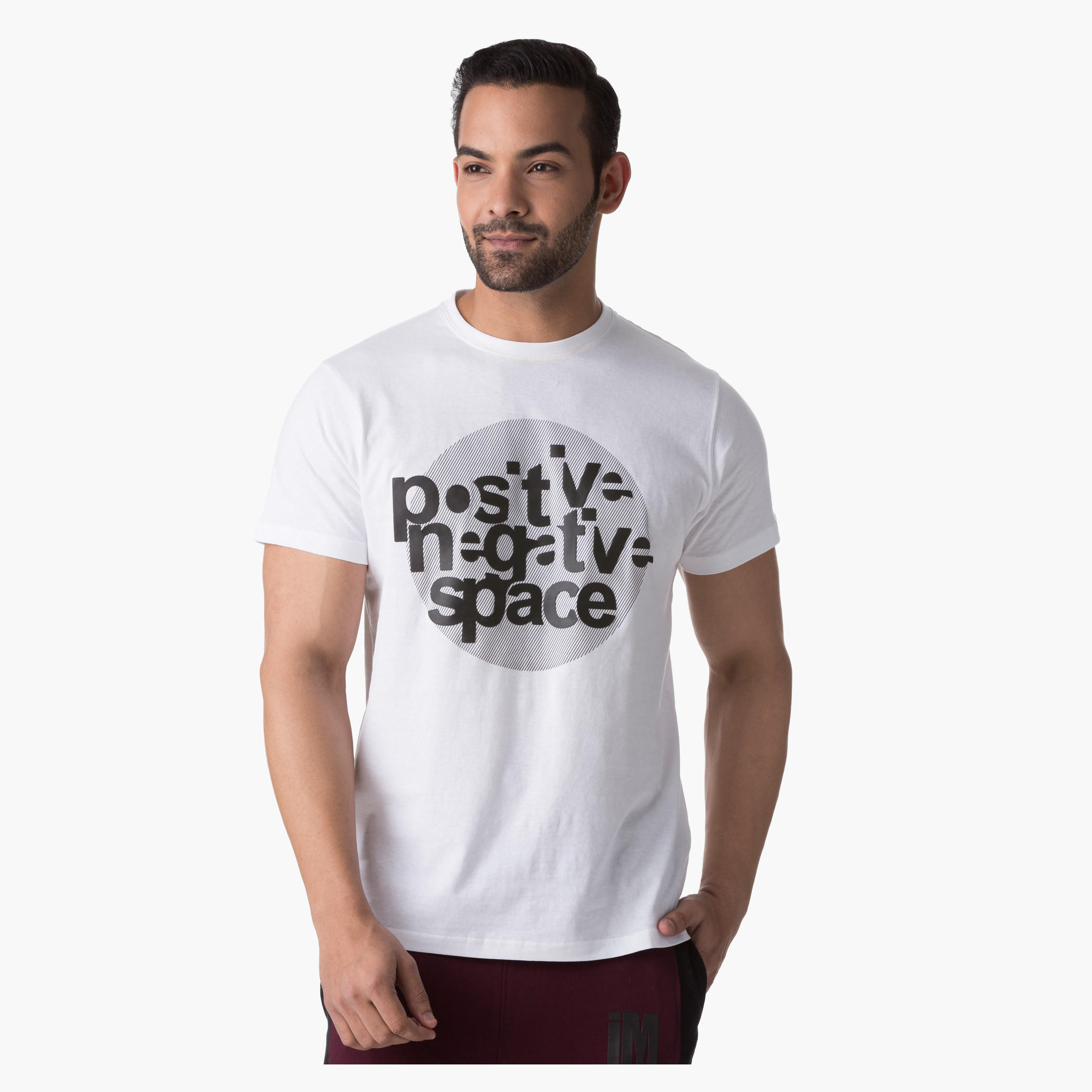 Basic Screen Printed Cotton T-Shirt with Short Sleeves and Crew Neck-men-clothing-tshirtsandpolos-tshirts-image-1