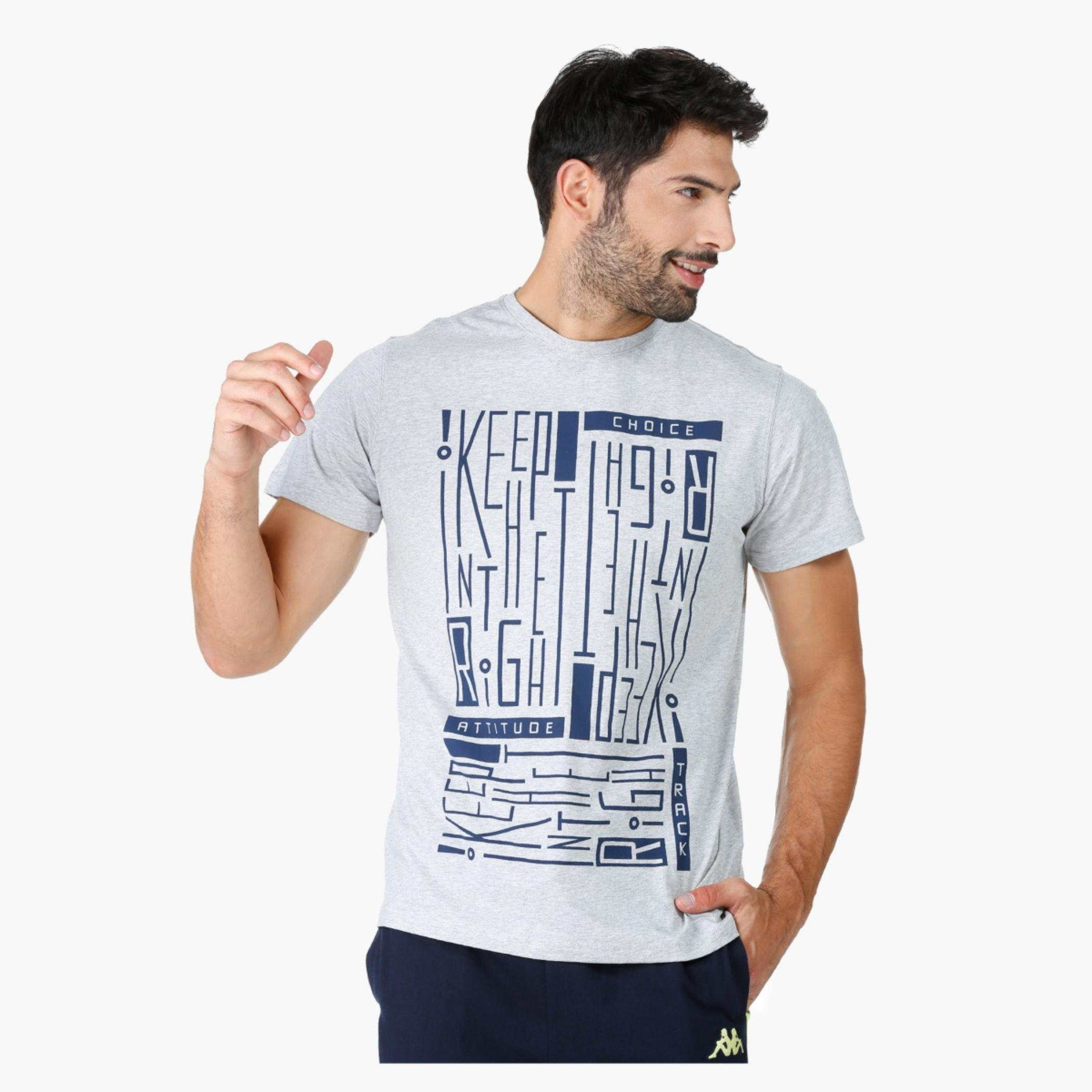 Crew Neck Cotton T-Shirt with Graphic Print and Short Sleeves-men-clothing-tshirtsandpolos-tshirts-image-1
