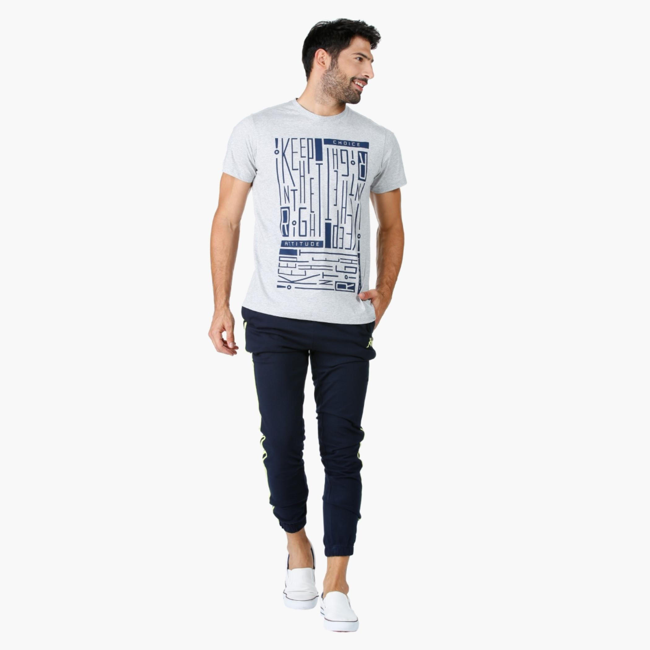 Crew Neck Cotton T-Shirt with Graphic Print and Short Sleeves-men-clothing-tshirtsandpolos-tshirts-image-5
