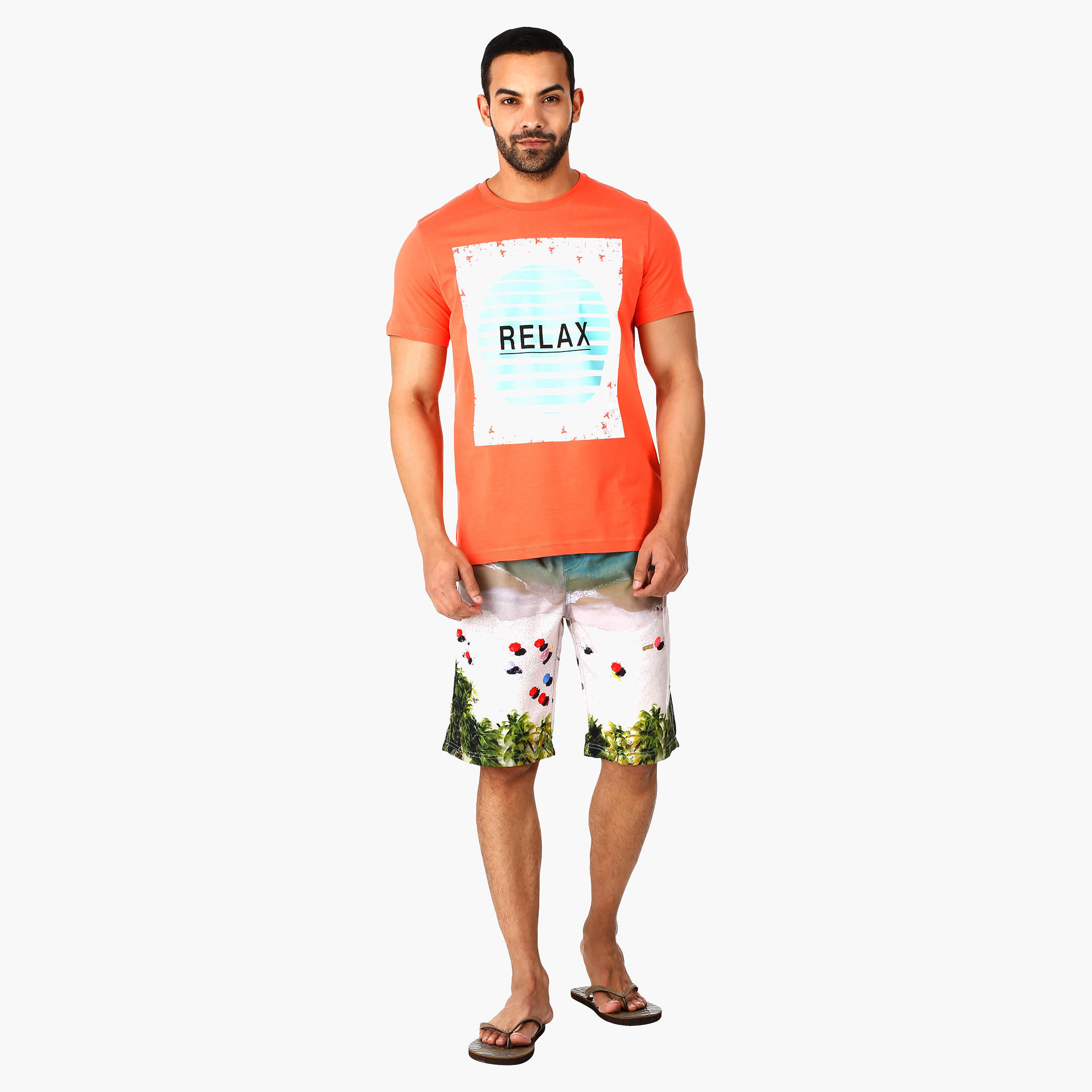 Printed Cotton Crew Neck T-Shirt with Short Sleeves-men-clothing-tshirtsandpolos-tshirts-image-5