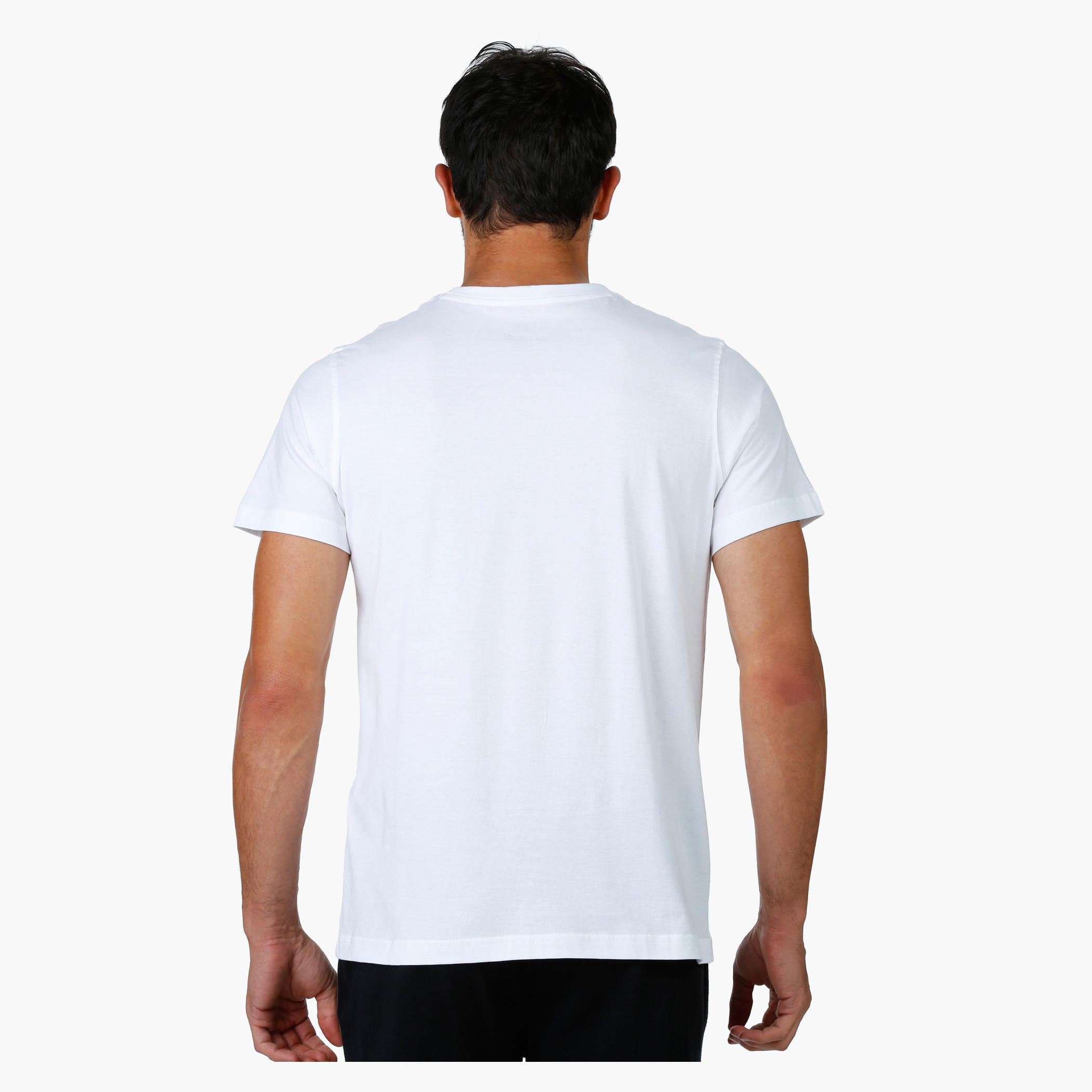 Crew Neck Cotton T-Shirt with Graphic Print and Short Sleeves-men-clothing-tshirtsandpolos-tshirts-image-2