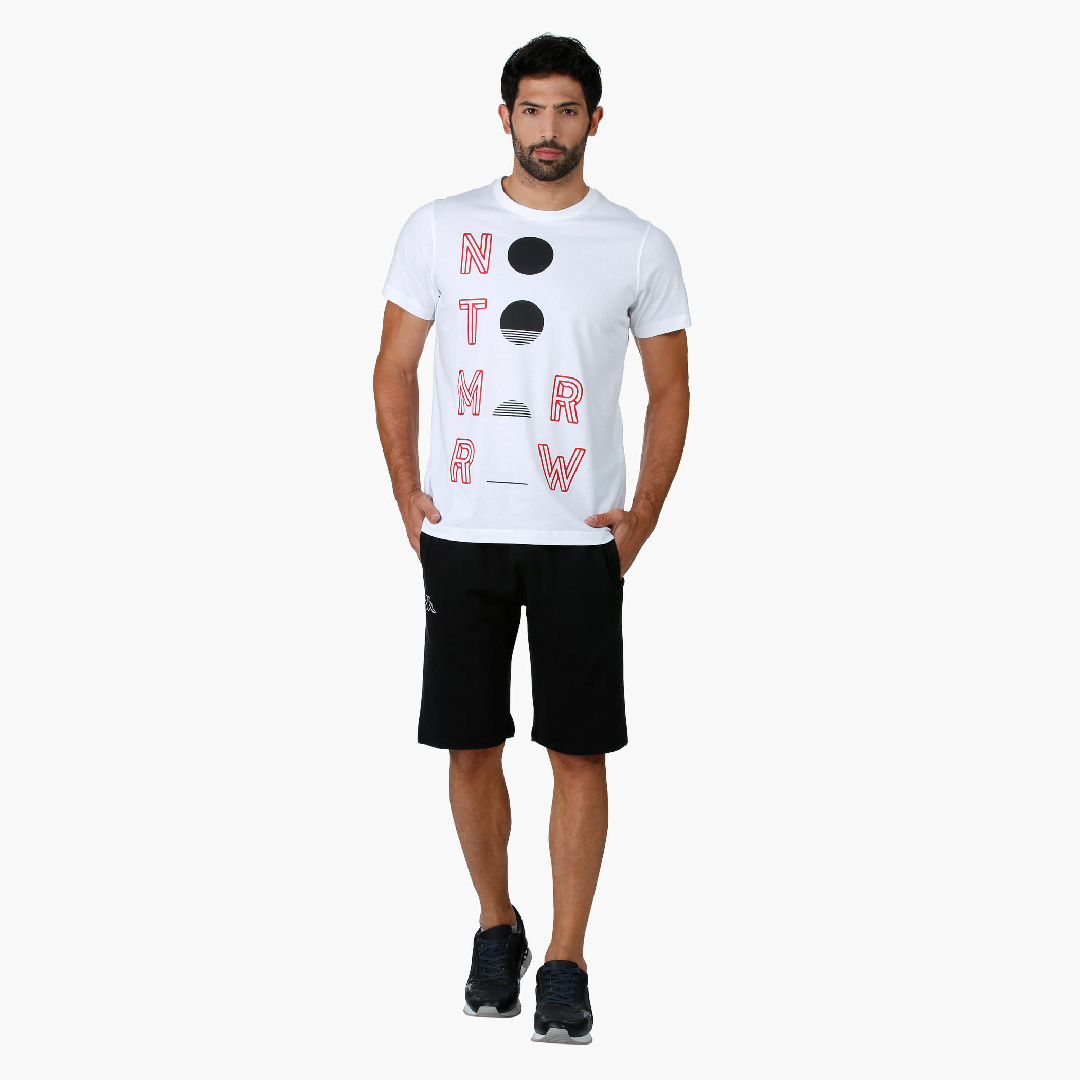 Crew Neck Cotton T-Shirt with Graphic Print and Short Sleeves-men-clothing-tshirtsandpolos-tshirts-image-5