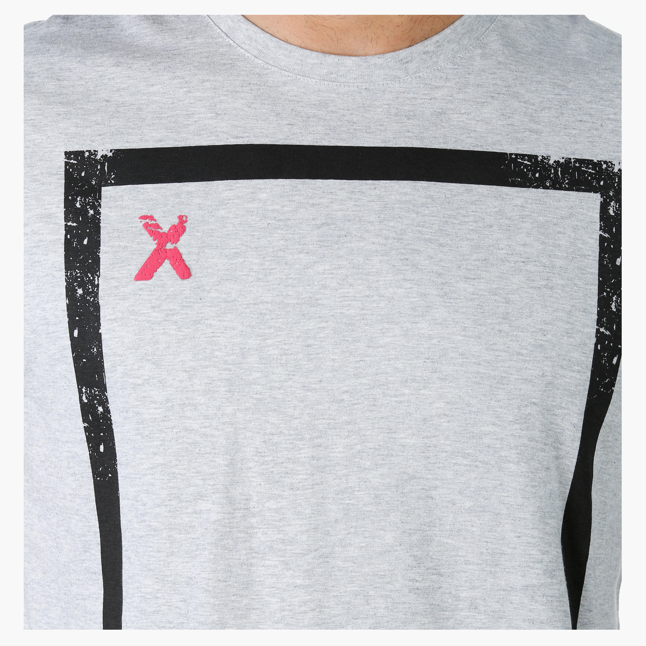 Crew Neck Cotton T-Shirt with Graphic Print and Short Sleeves-men-clothing-tshirtsandpolos-tshirts-image-4