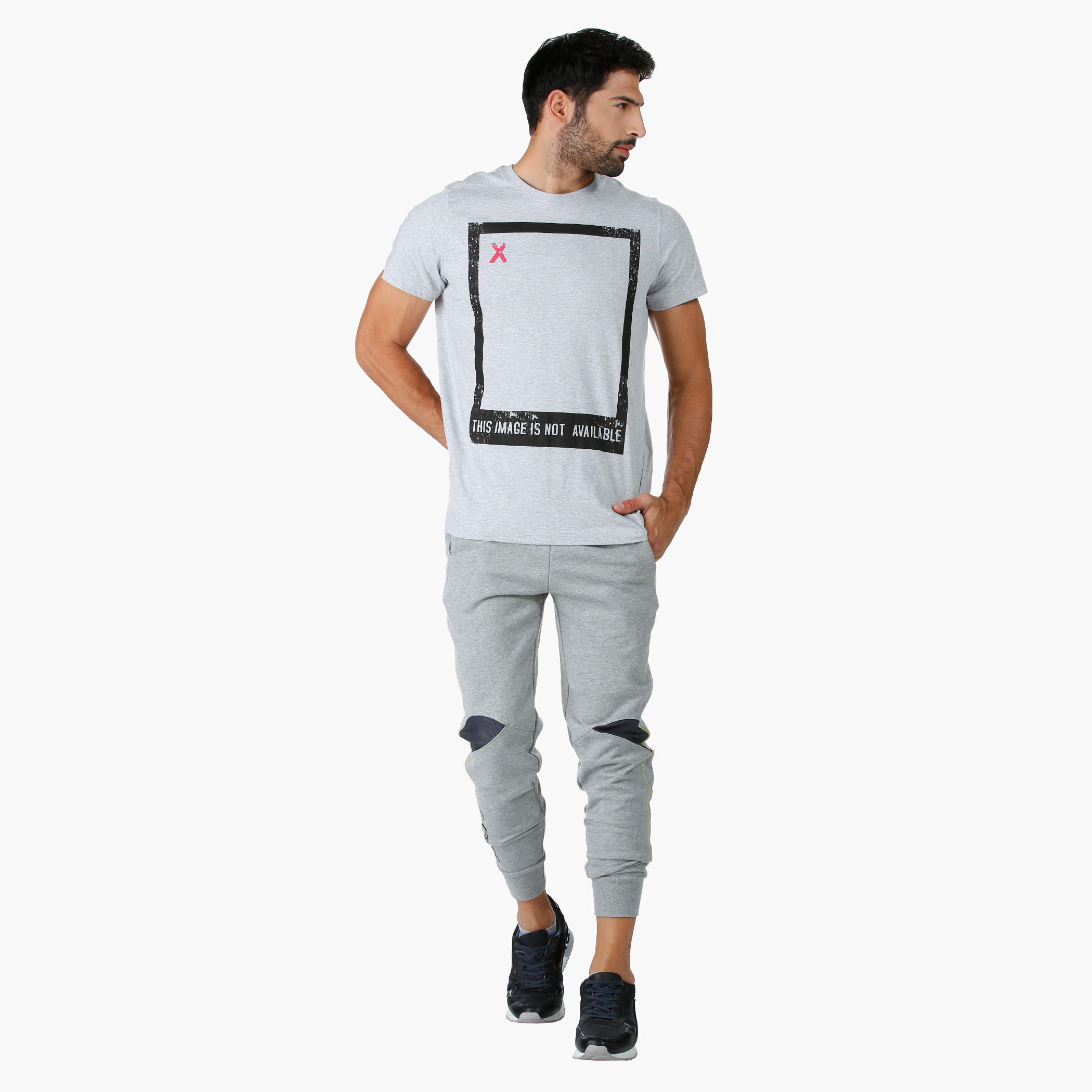 Crew Neck Cotton T-Shirt with Graphic Print and Short Sleeves-men-clothing-tshirtsandpolos-tshirts-image-5