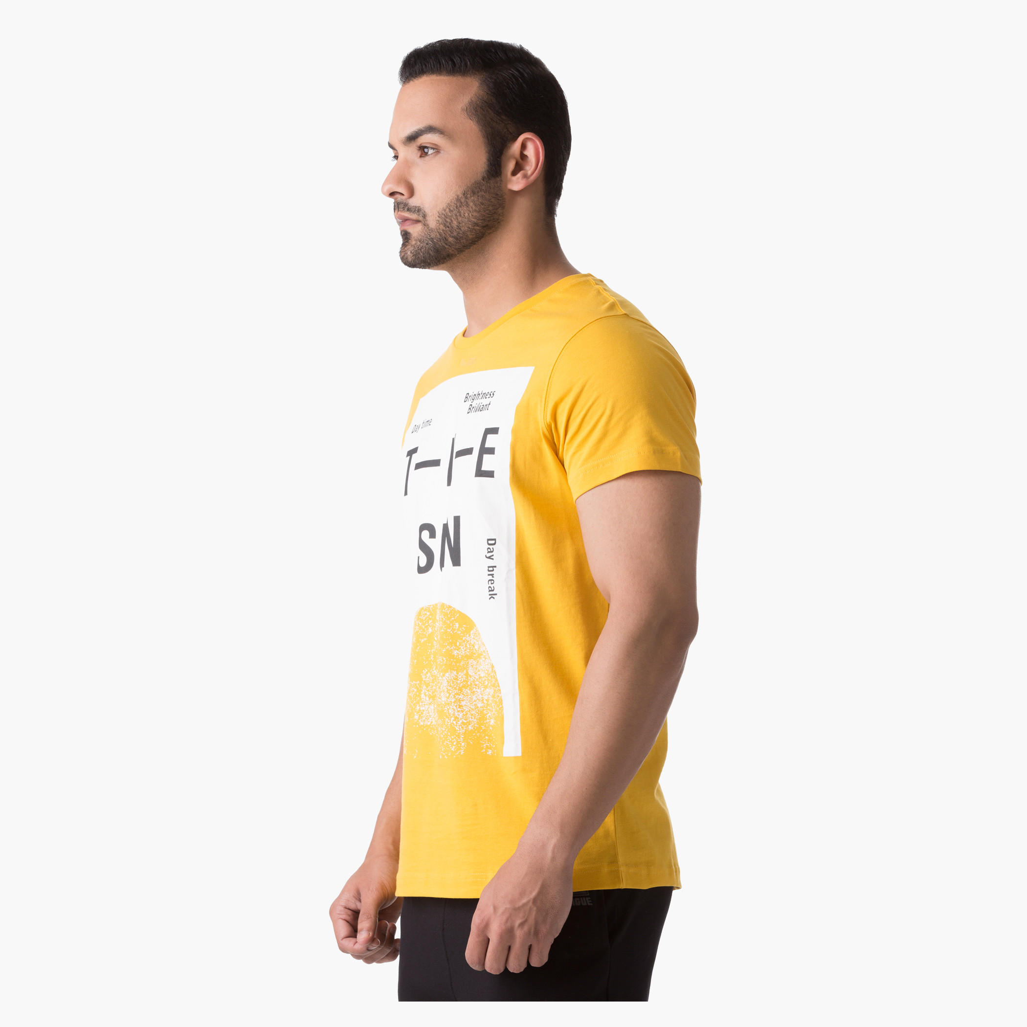 Basic Screen Printed Cotton T-Shirt with Short Sleeves and Crew Neck-men-clothing-tshirtsandpolos-tshirts-image-3