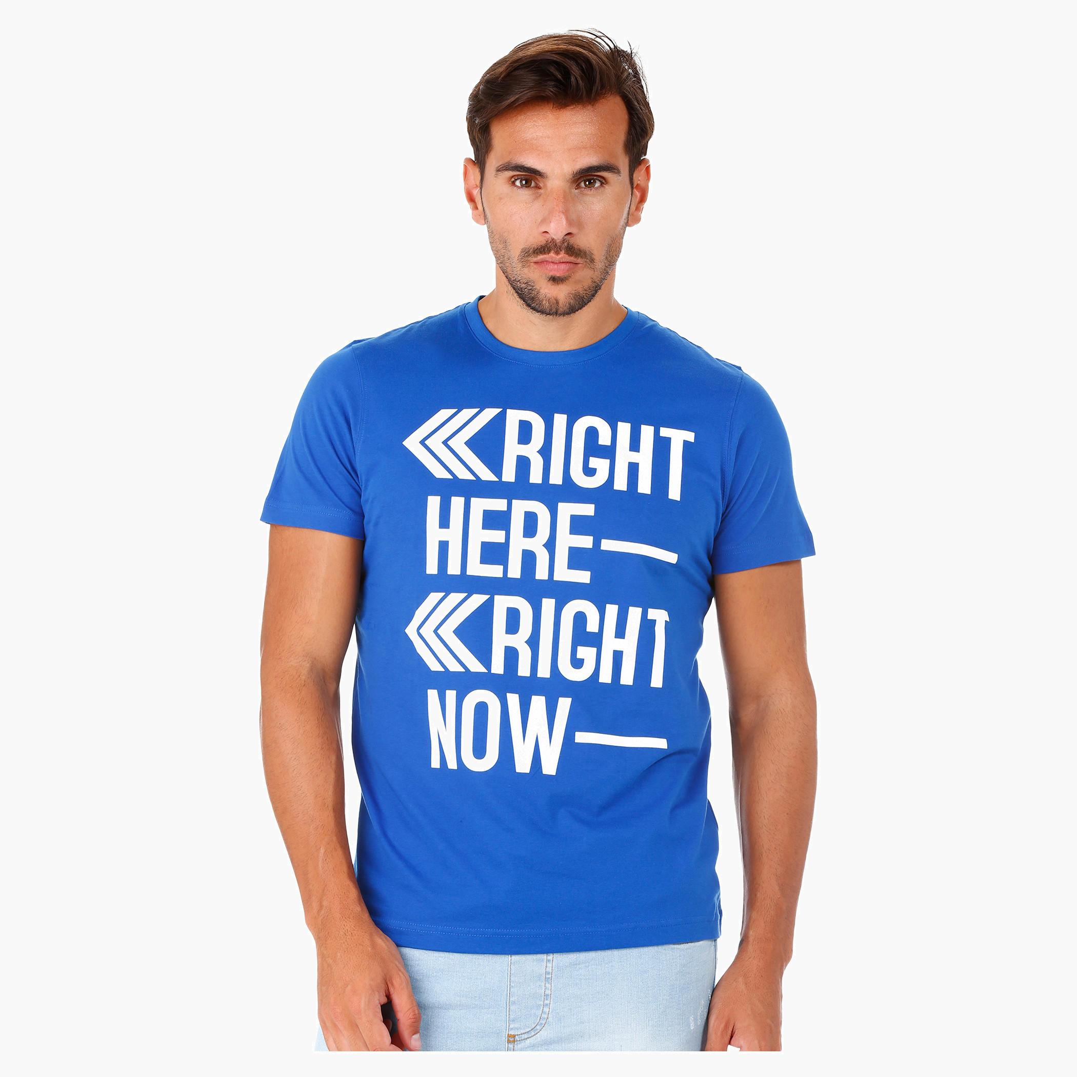 T-Shirt with Crew Neck and Short Sleeves in Regular Fit-men-clothing-tshirtsandpolos-tshirts-image-1