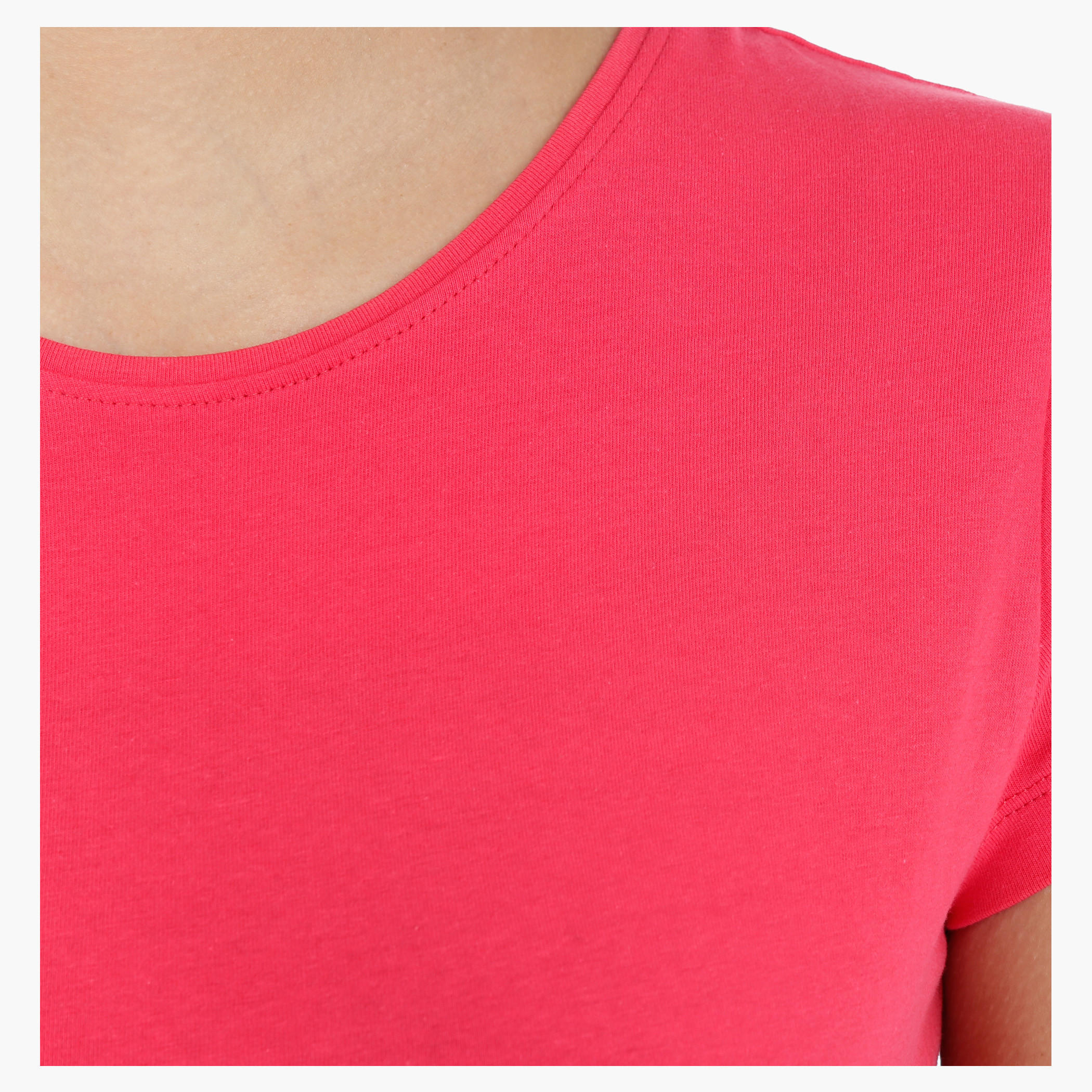 Round Neck T-Shirt with Short Sleeves-women-clothing-tshirts-image-2