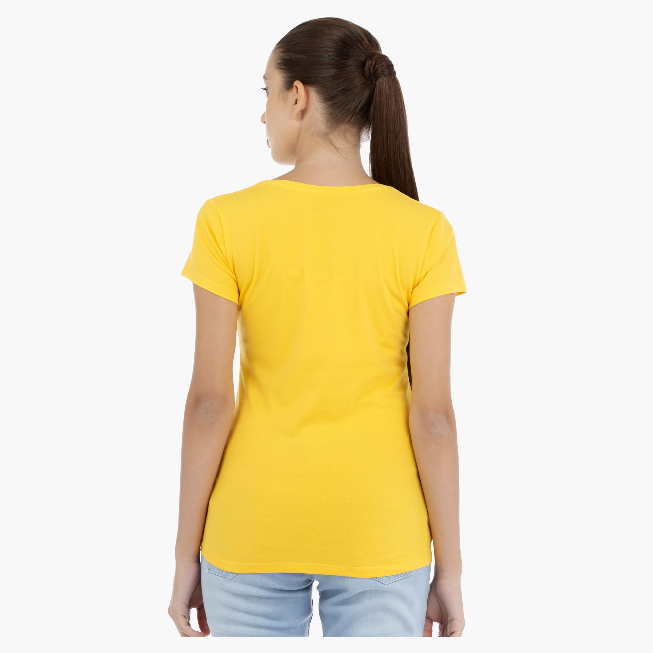 Round Neck T-Shirt with Short Sleeves-women-clothing-tshirts-image-2