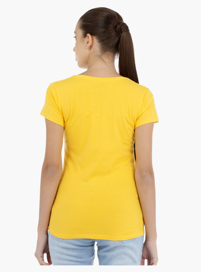 Round Neck T-Shirt with Short Sleeves-women-clothing-tshirts-image-2