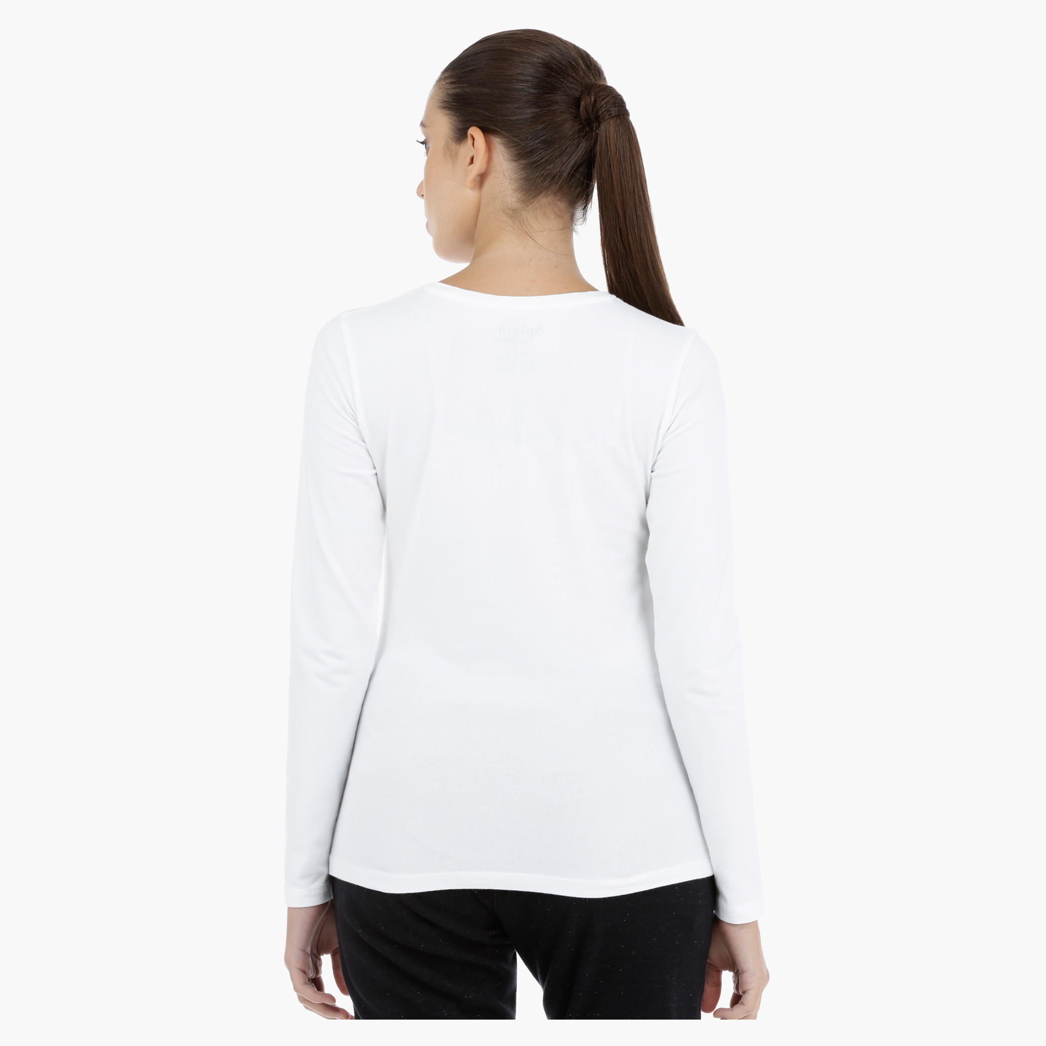 Round Neck T-Shirt with Long Sleeves-women-clothing-tshirts-image-2