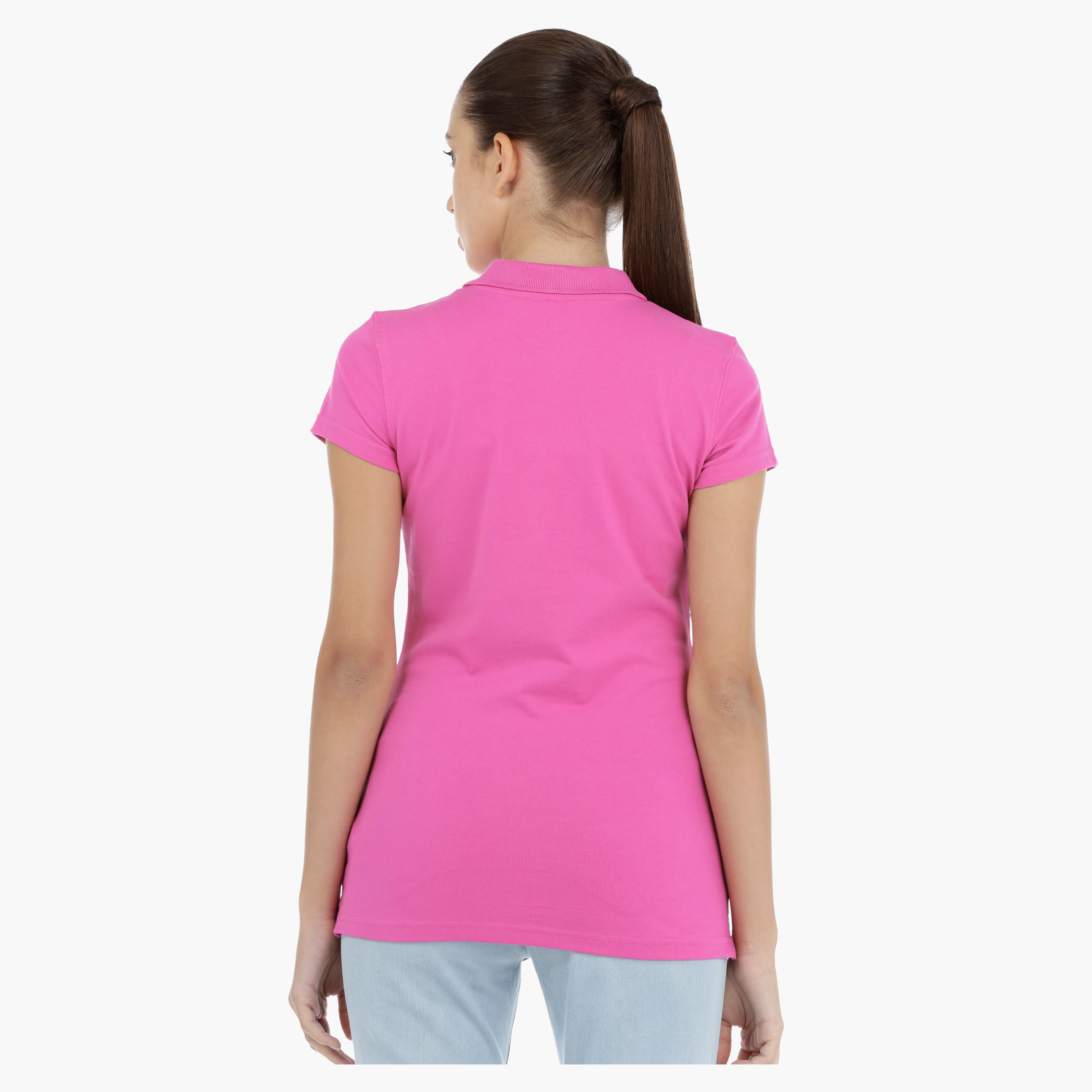 Short Sleeves T-Shirt with Polo Neck-women-clothing-tshirts-image-4
