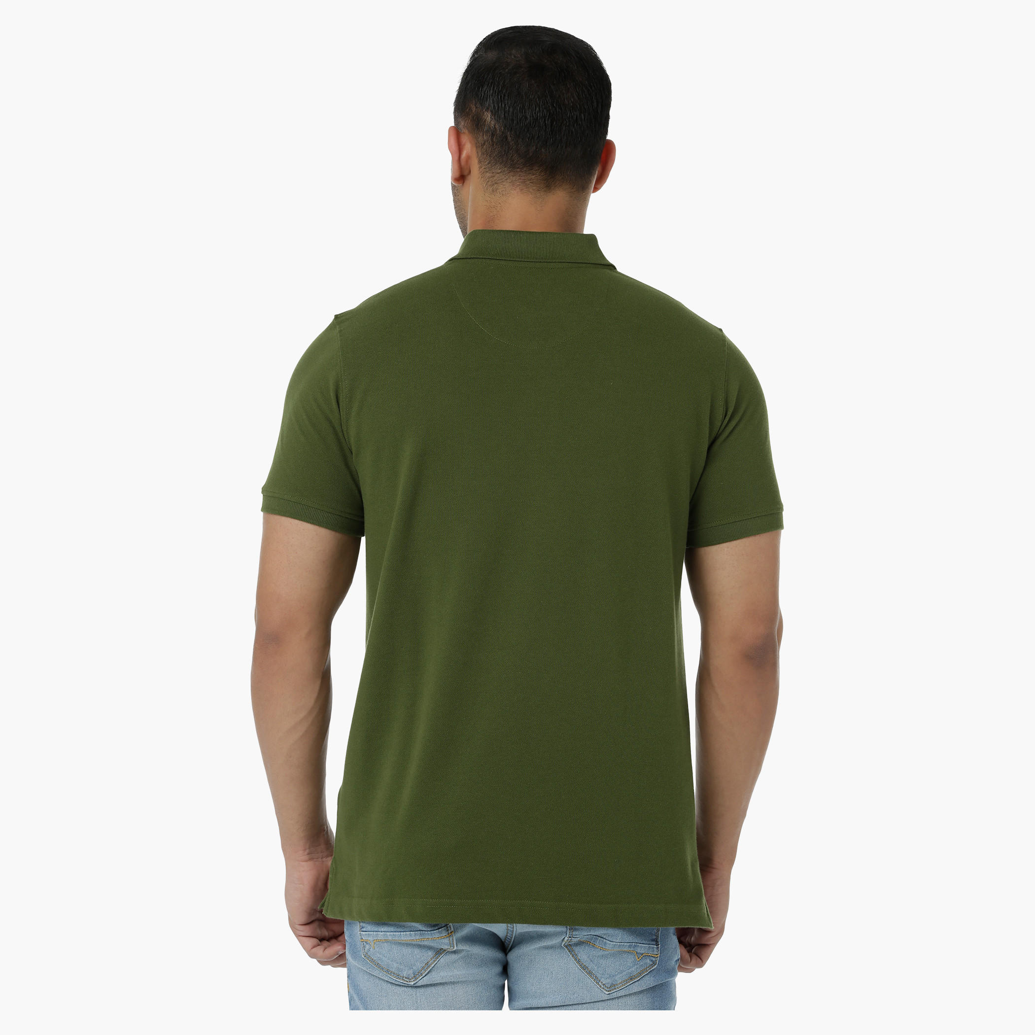 Cotton Polo T-Shirt with Pique Collar and Short Sleeves in Regular Fit-men-clothing-tshirtsandpolos-polos-image-2