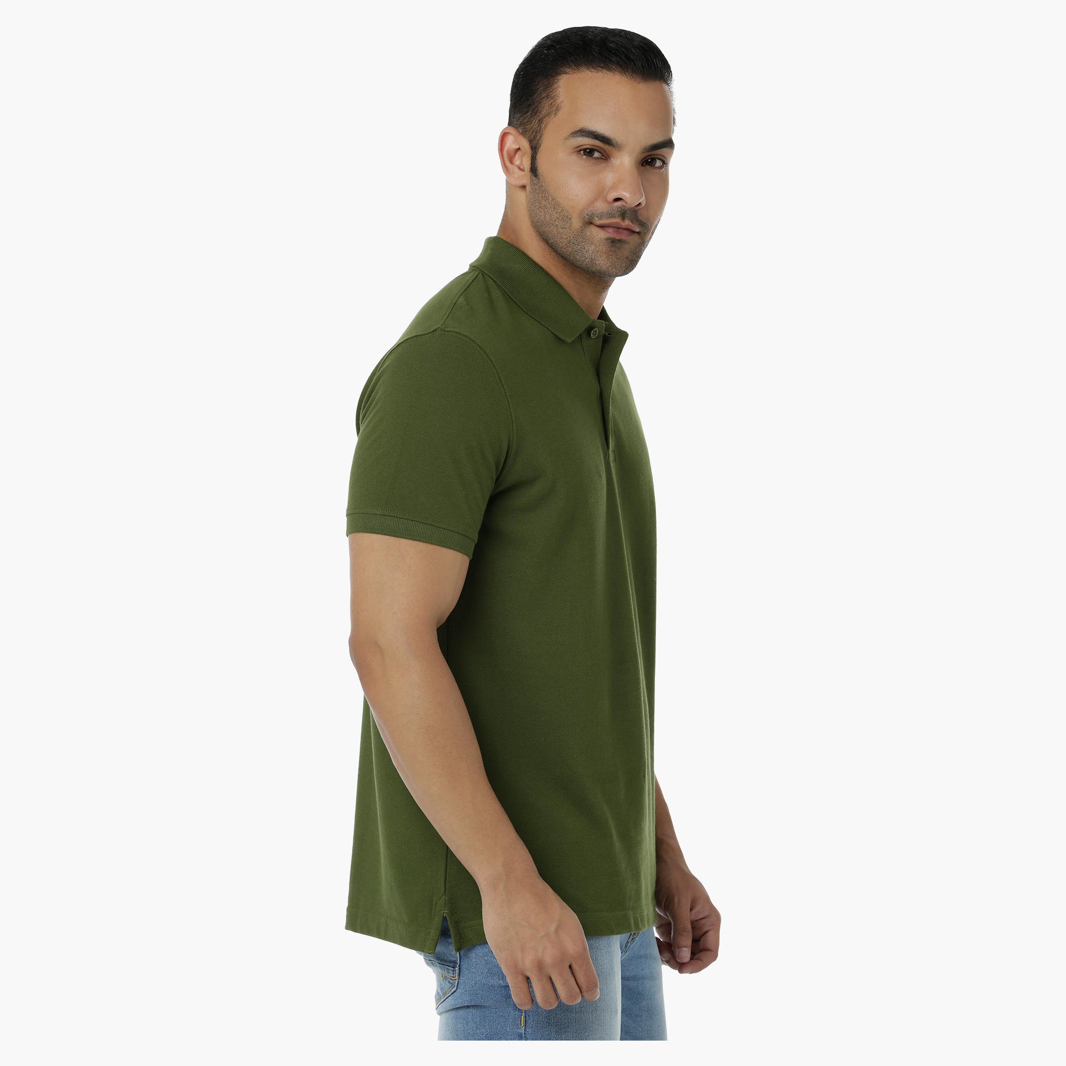 Cotton Polo T-Shirt with Pique Collar and Short Sleeves in Regular Fit-men-clothing-tshirtsandpolos-polos-image-3