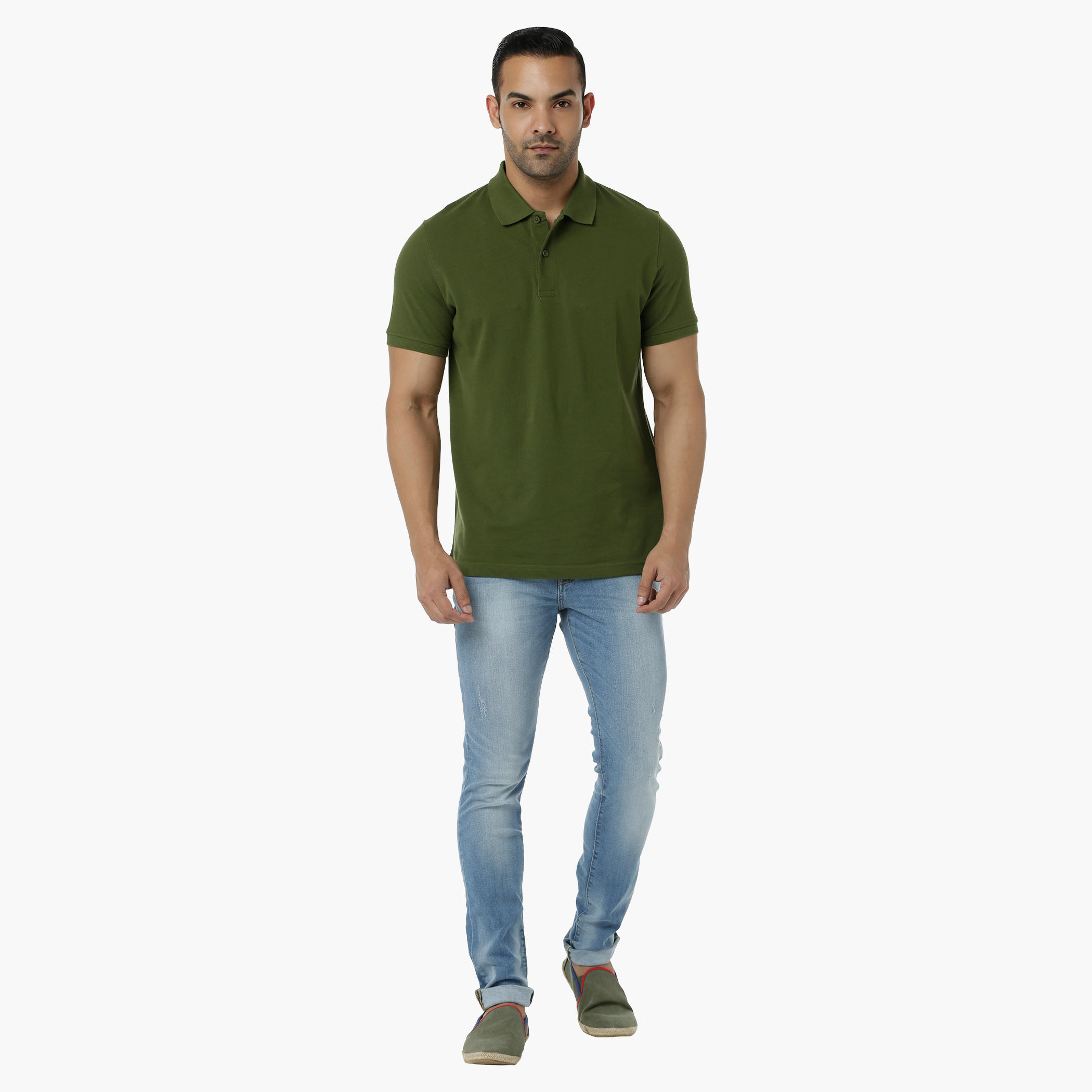 Cotton Polo T-Shirt with Pique Collar and Short Sleeves in Regular Fit-men-clothing-tshirtsandpolos-polos-image-5