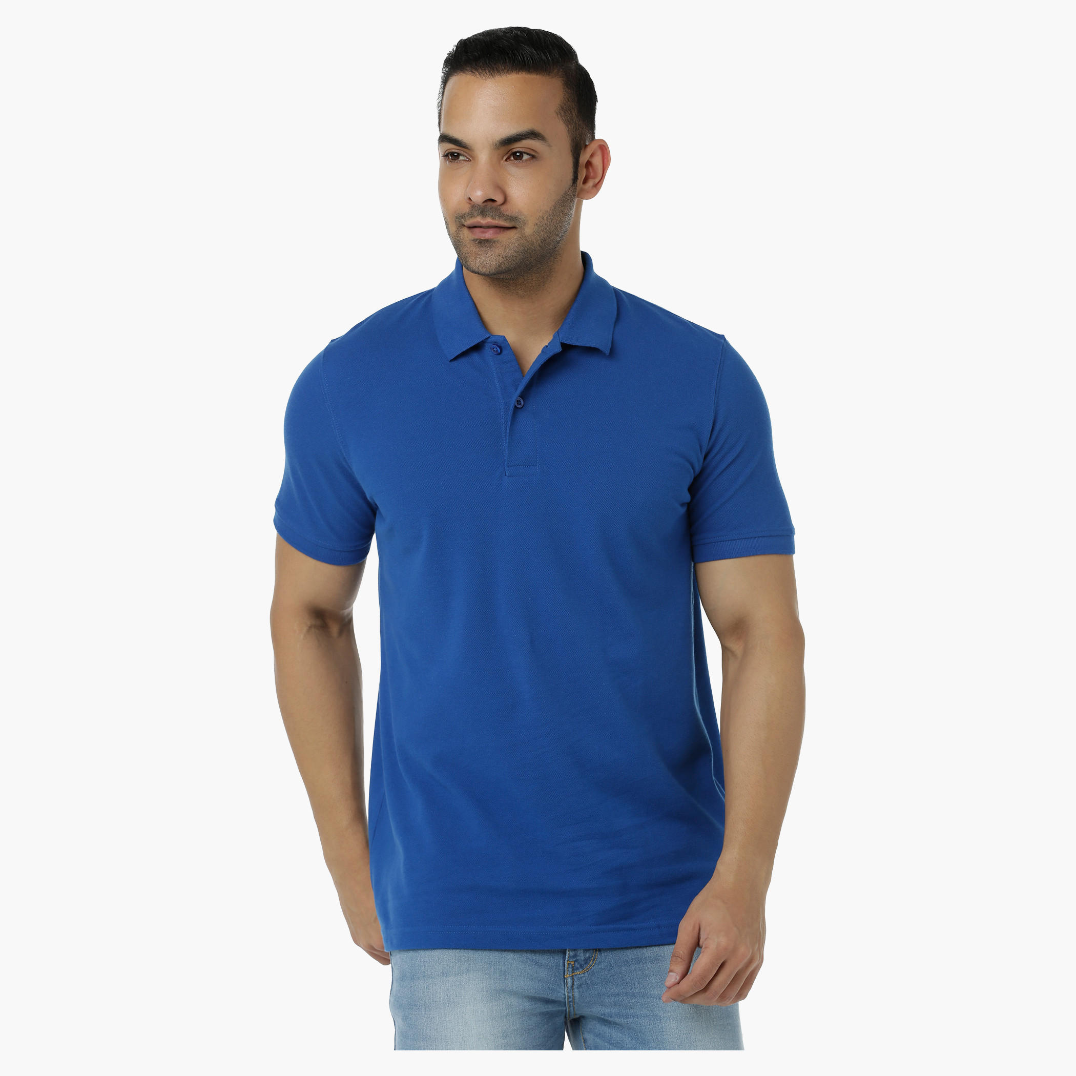 Cotton Polo T-Shirt with Pique Collar and Short Sleeves in Regular Fit-men-clothing-tshirtsandpolos-polos-image-6