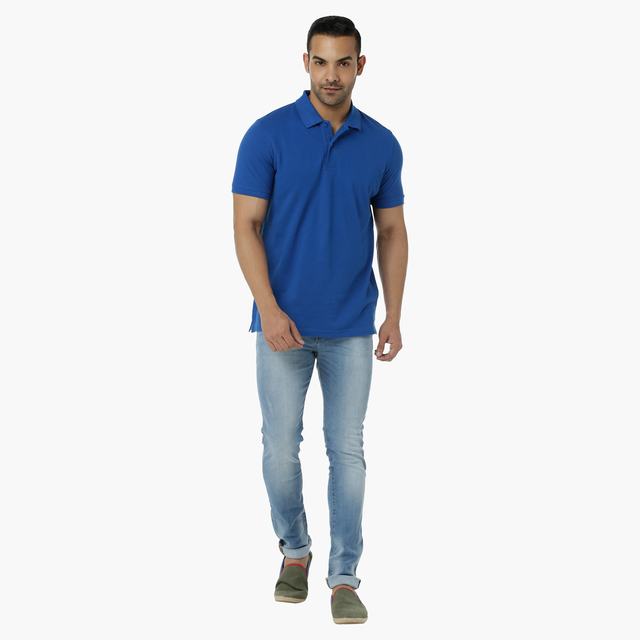 Cotton Polo T-Shirt with Pique Collar and Short Sleeves in Regular Fit-men-clothing-tshirtsandpolos-polos-image-10