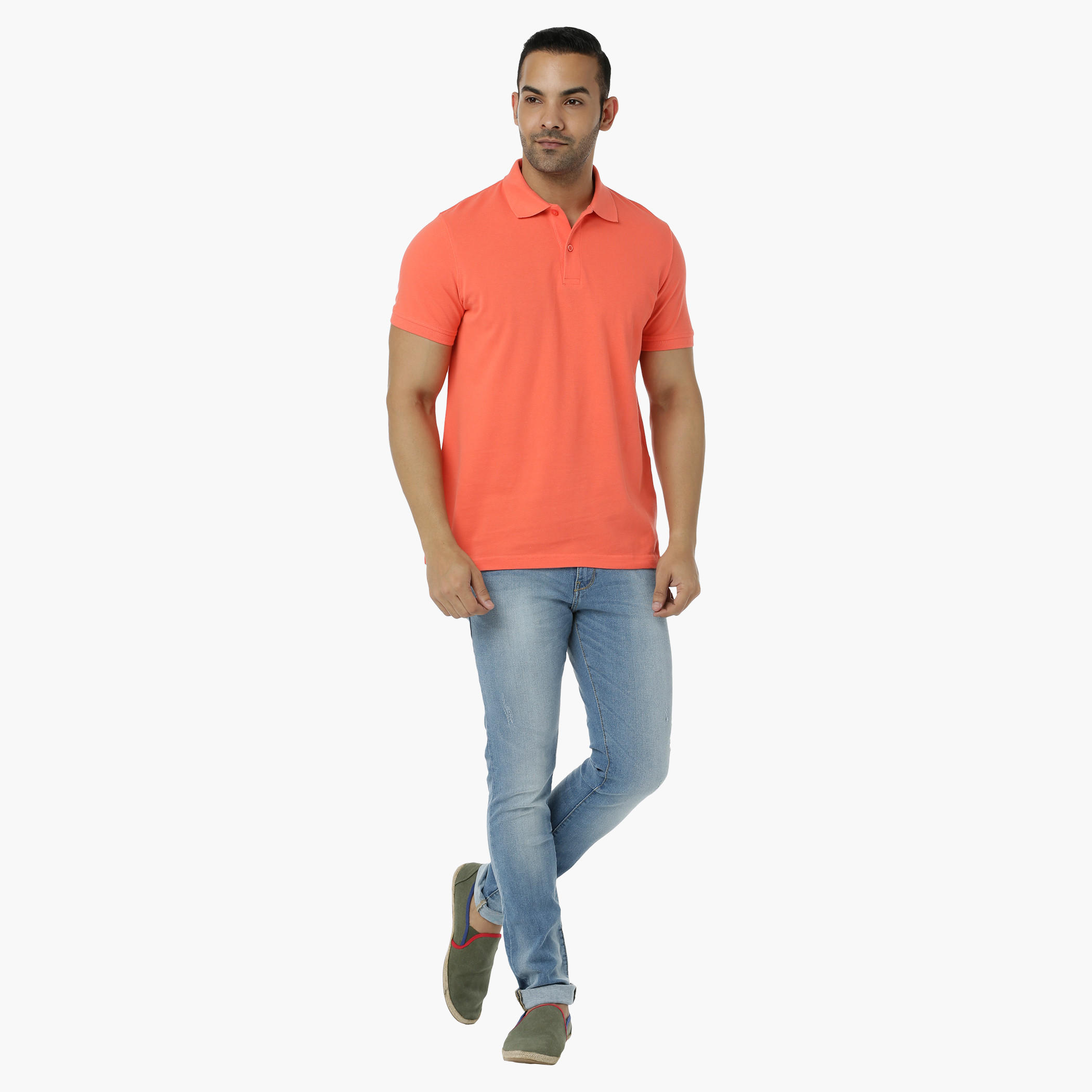 Cotton Polo T-Shirt with Pique Collar and Short Sleeves in Regular Fit-men-clothing-tshirtsandpolos-polos-image-15