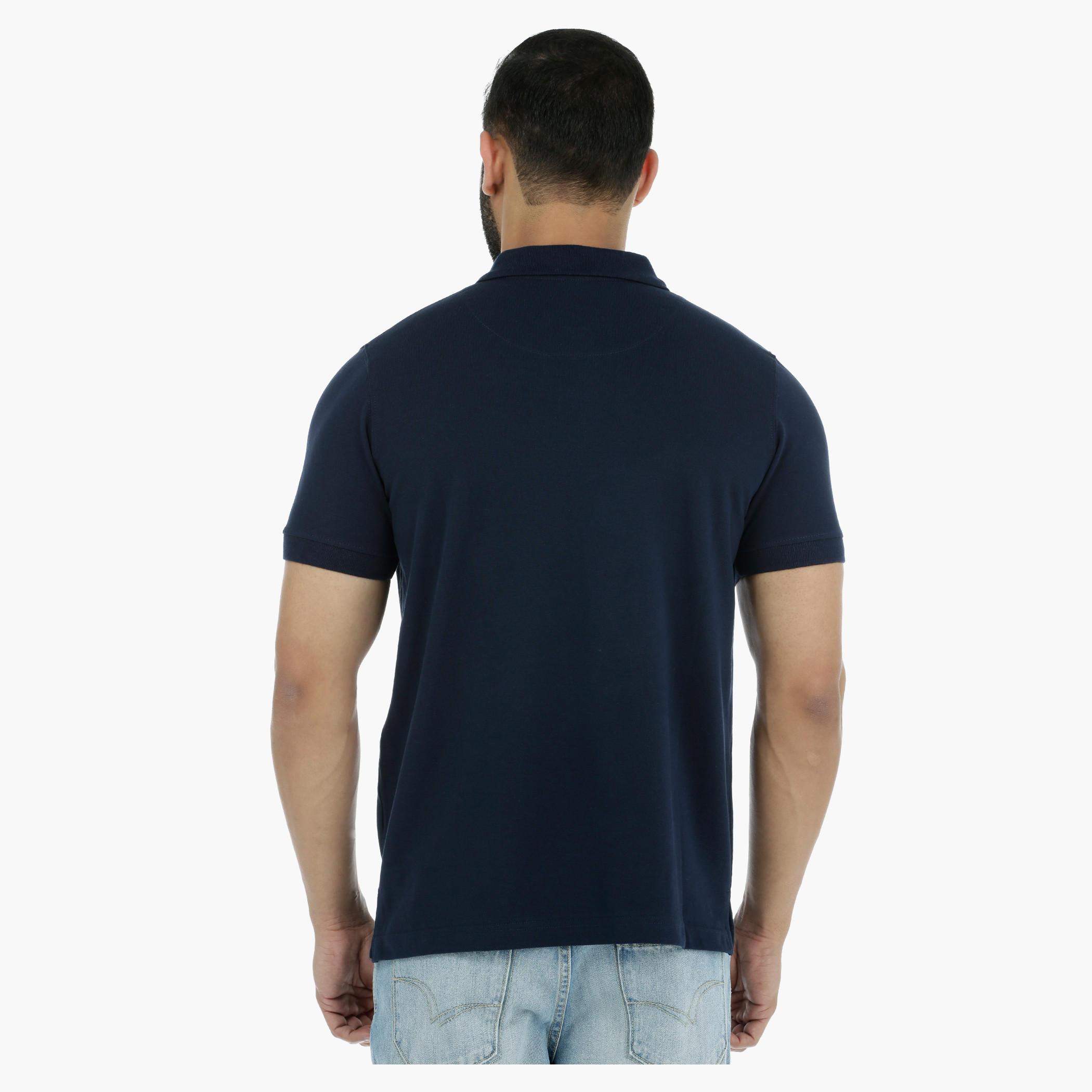 Pique Polo Neck T-Shirt with Short Sleeves-men-clothing-tshirtsandpolos-polos-image-7