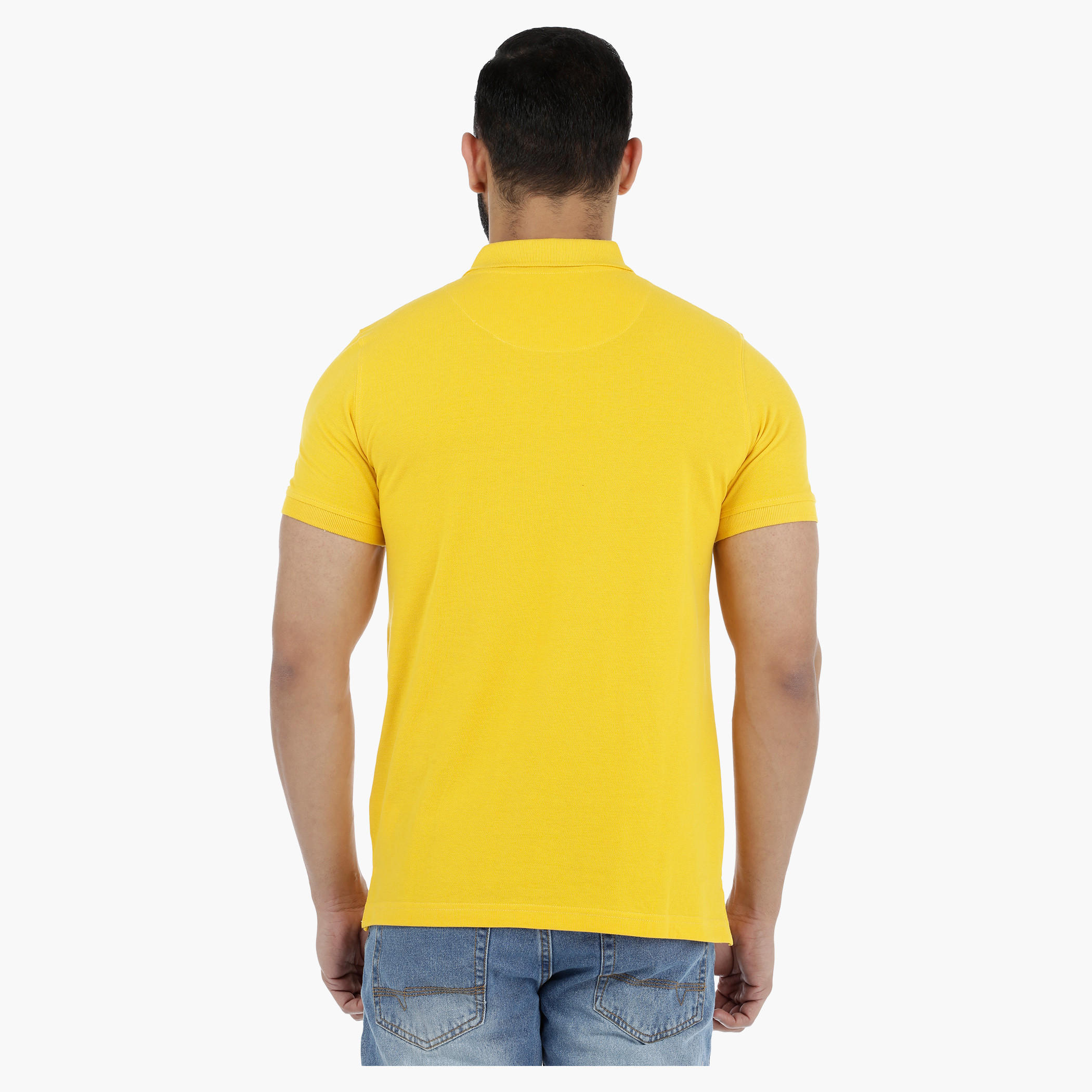Pique Polo Neck T-Shirt with Short Sleeves-men-clothing-tshirtsandpolos-polos-image-7