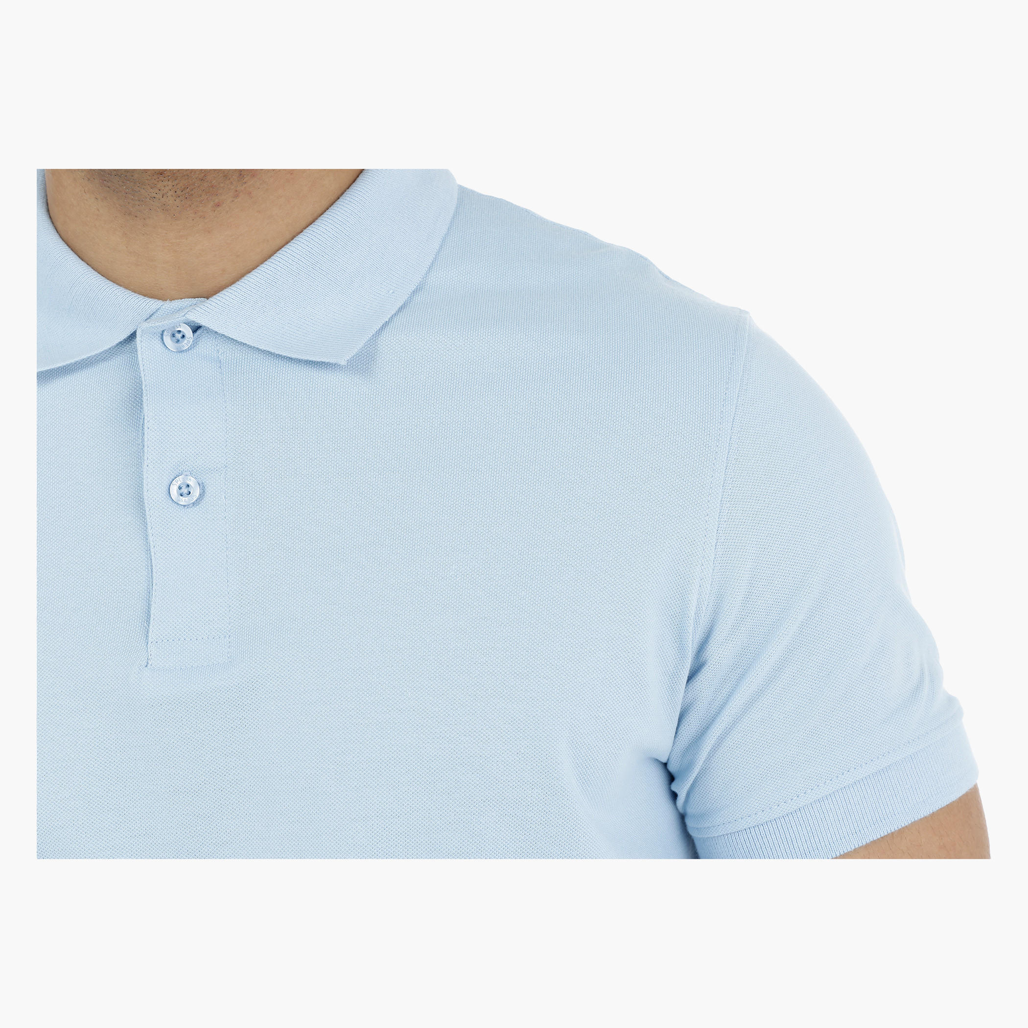 Pique Polo Neck T-Shirt with Short Sleeves-men-clothing-tshirtsandpolos-polos-image-14