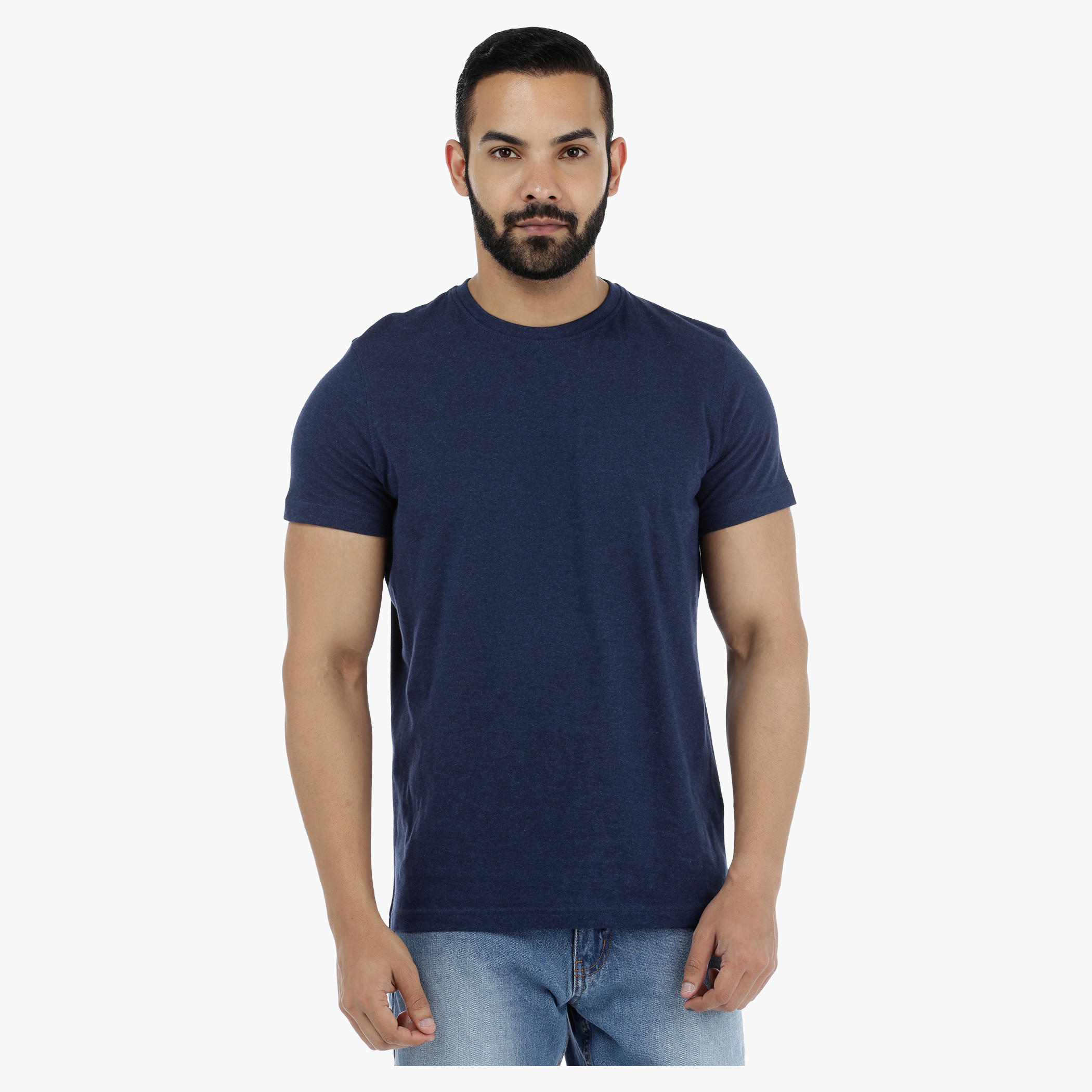 Crew Neck T-Shirt with Short Sleeves-men-clothing-tshirtsandpolos-tshirts-image-1