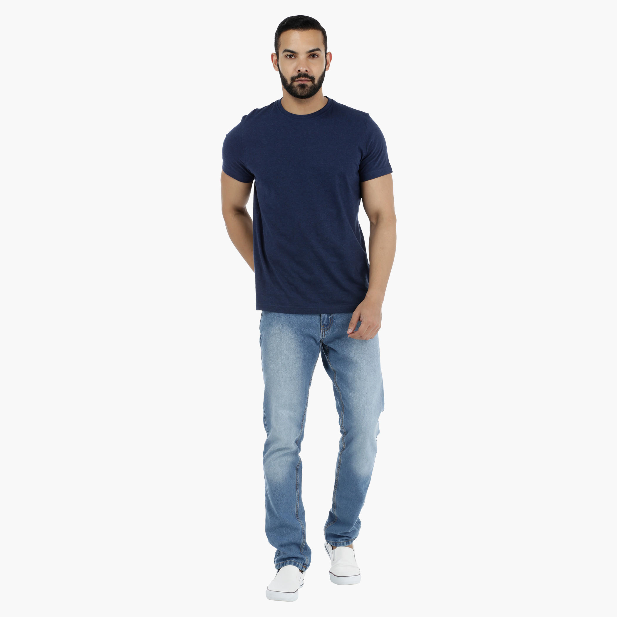 Crew Neck T-Shirt with Short Sleeves-men-clothing-tshirtsandpolos-tshirts-image-5