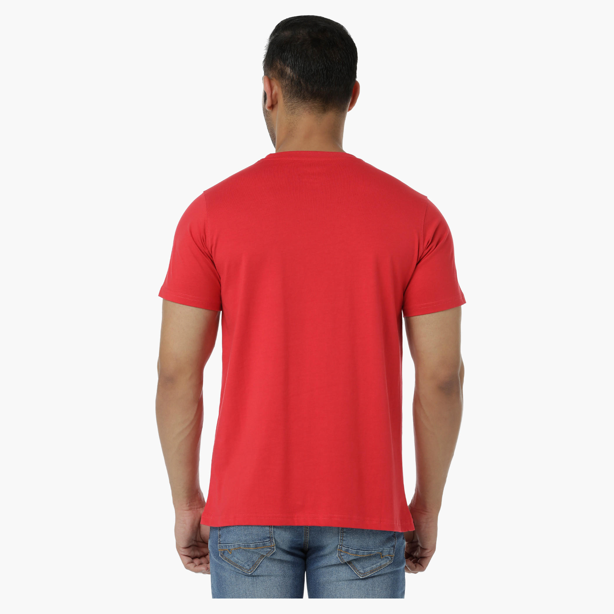 Basic Cotton T-Shirt with Round Neck and Short Sleeves in Regular Fit-men-clothing-tshirtsandpolos-tshirts-image-2