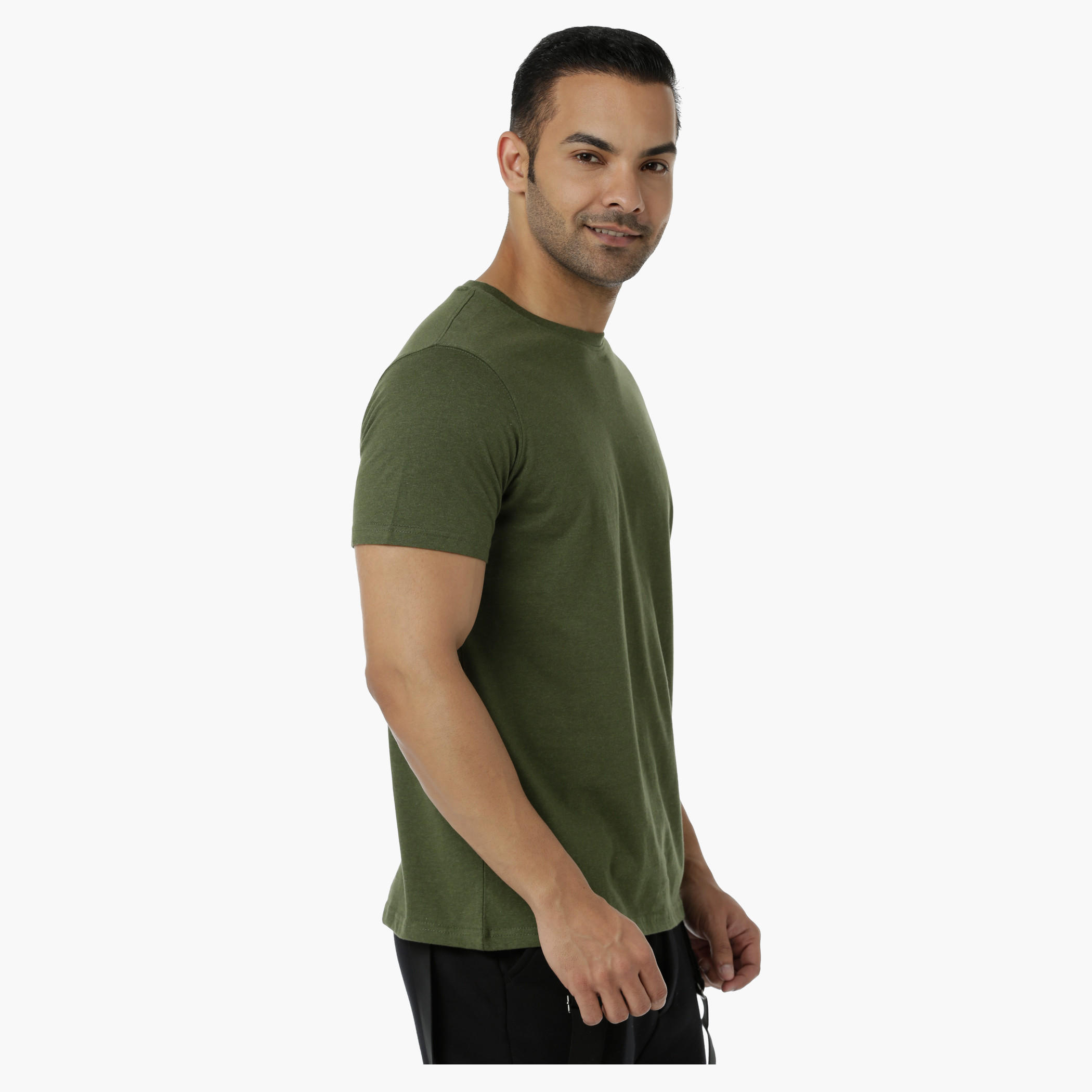 Basic Cotton T-Shirt with Round Neck and Short Sleeves in Regular Fit-men-clothing-tshirtsandpolos-tshirts-image-8