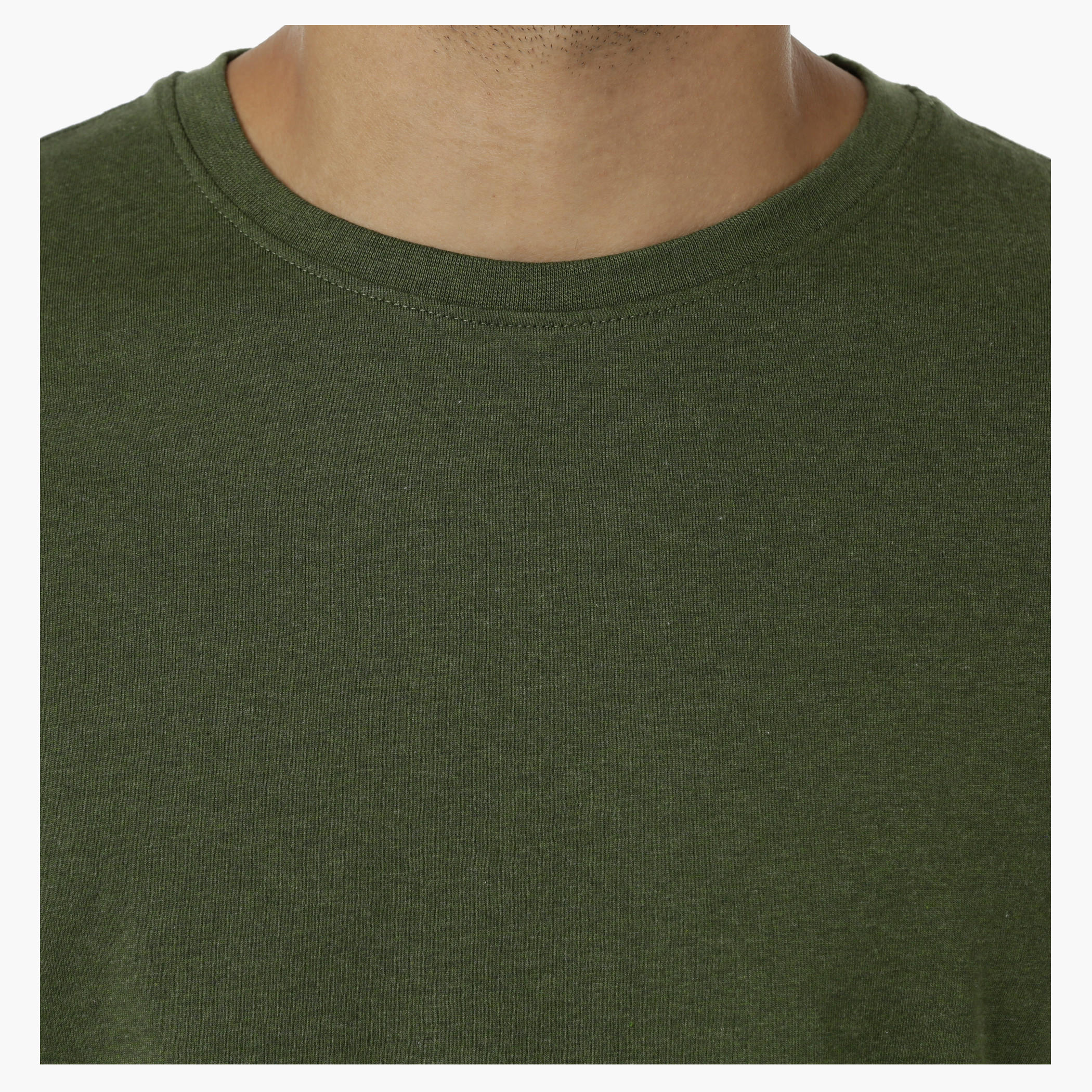 Basic Cotton T-Shirt with Round Neck and Short Sleeves in Regular Fit-men-clothing-tshirtsandpolos-tshirts-image-9