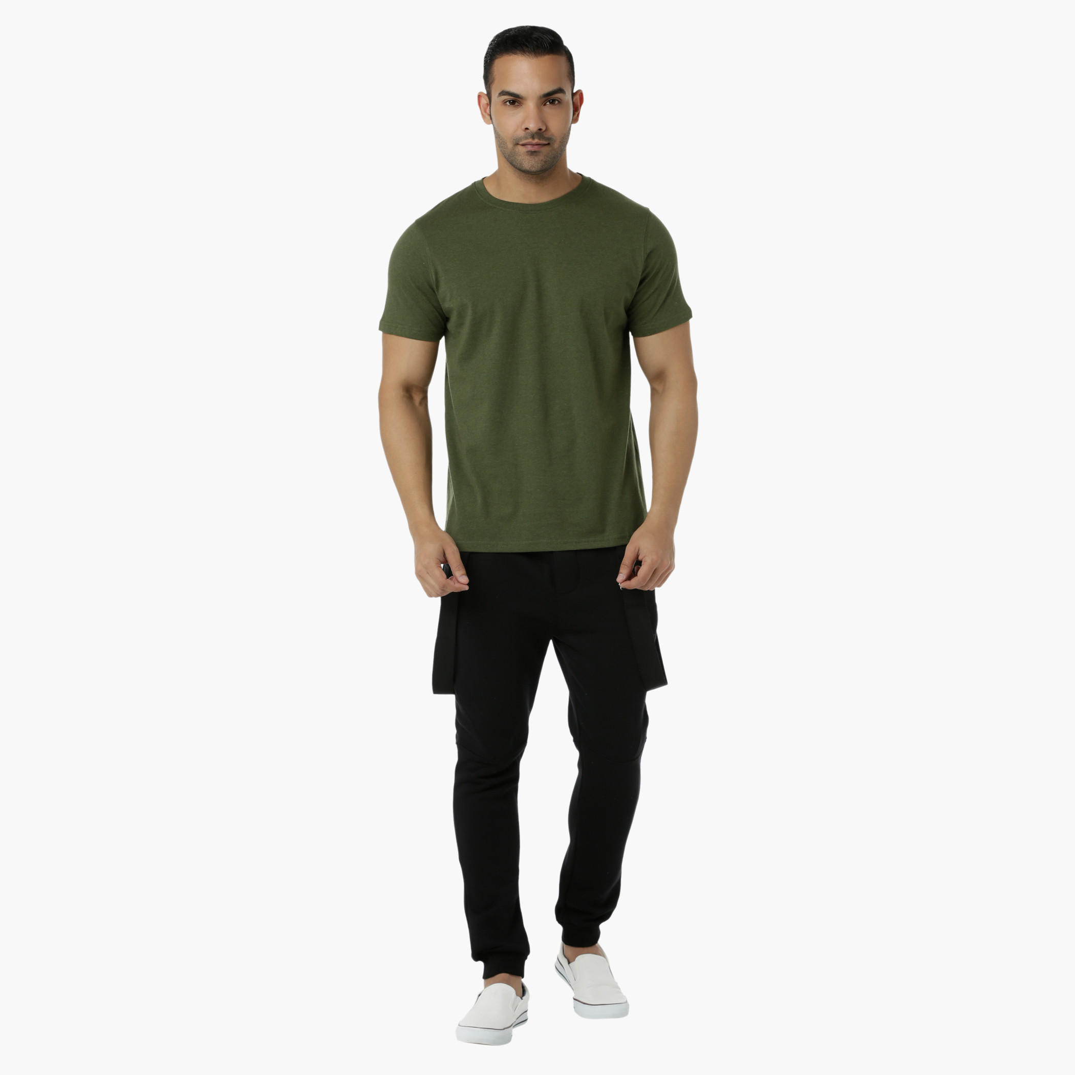 Basic Cotton T-Shirt with Round Neck and Short Sleeves in Regular Fit-men-clothing-tshirtsandpolos-tshirts-image-10