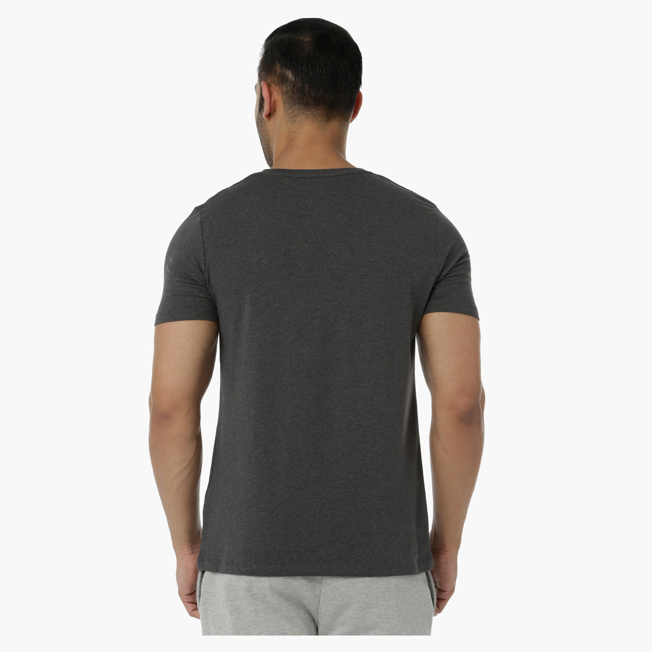 Basic T-Shirt with V-Neck and Short Sleeves in Muscle Fit-men-clothing-tshirtsandpolos-tshirts-image-2