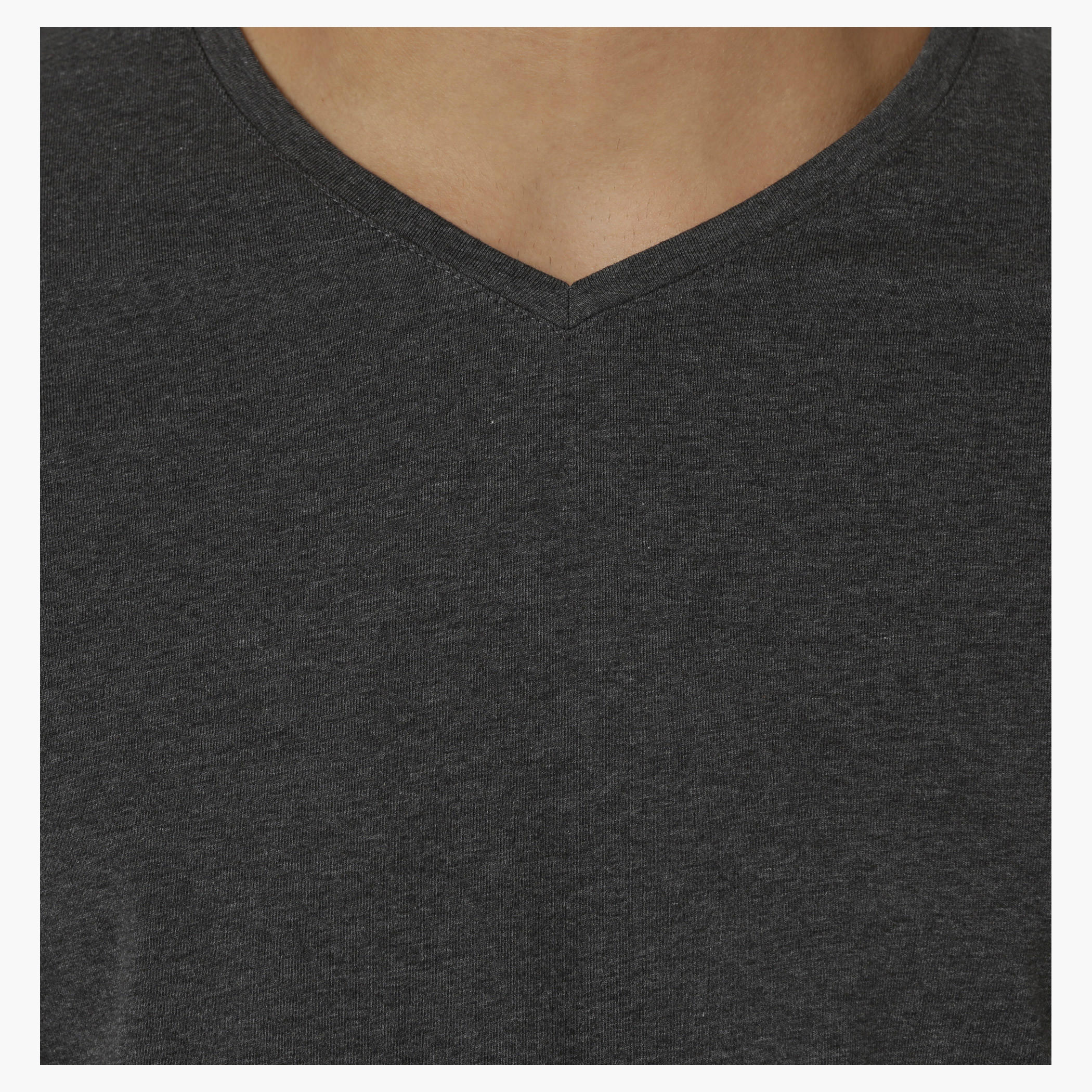 Basic T-Shirt with V-Neck and Short Sleeves in Muscle Fit-men-clothing-tshirtsandpolos-tshirts-image-4