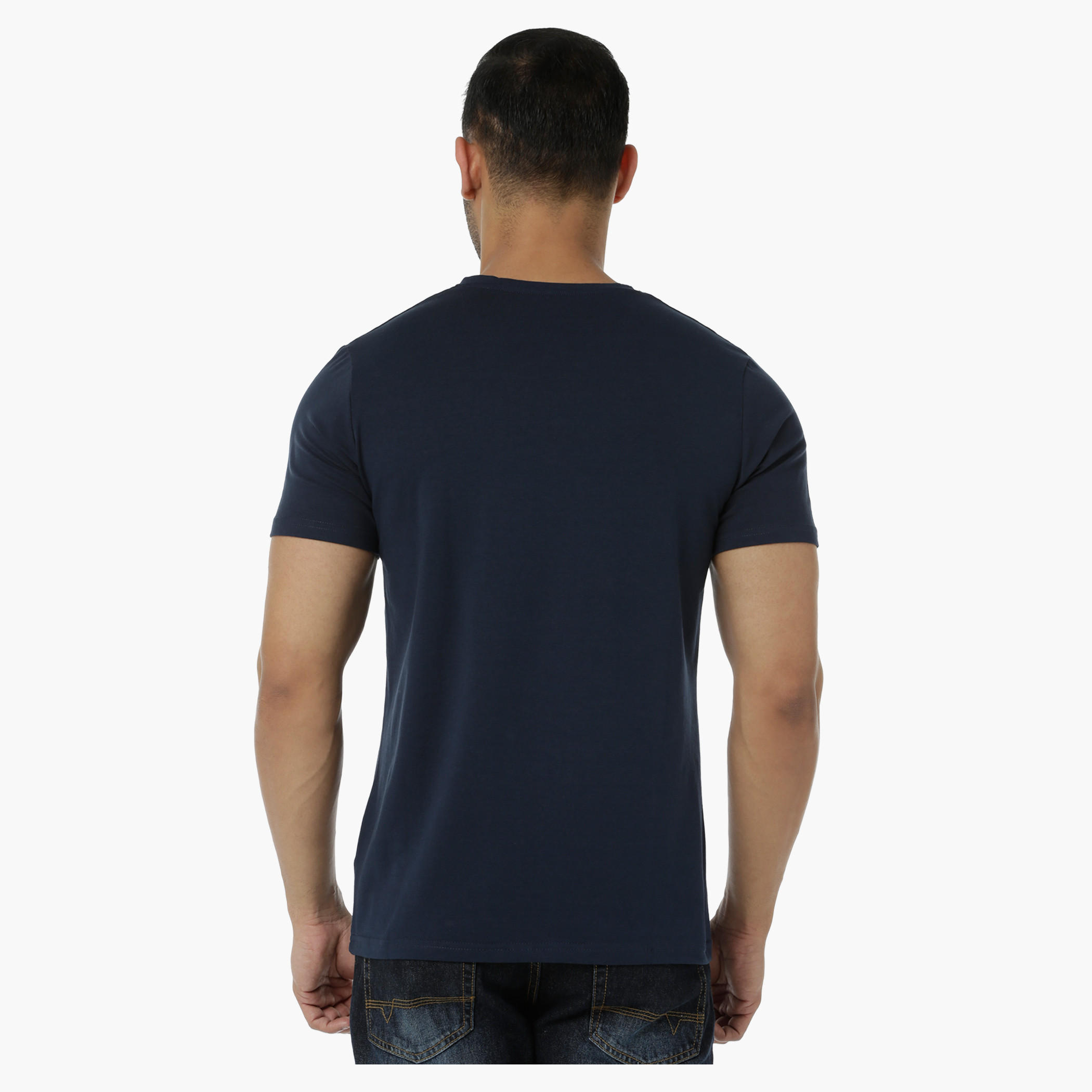 Basic T-Shirt with V-Neck and Short Sleeves in Muscle Fit-men-clothing-tshirtsandpolos-tshirts-image-7