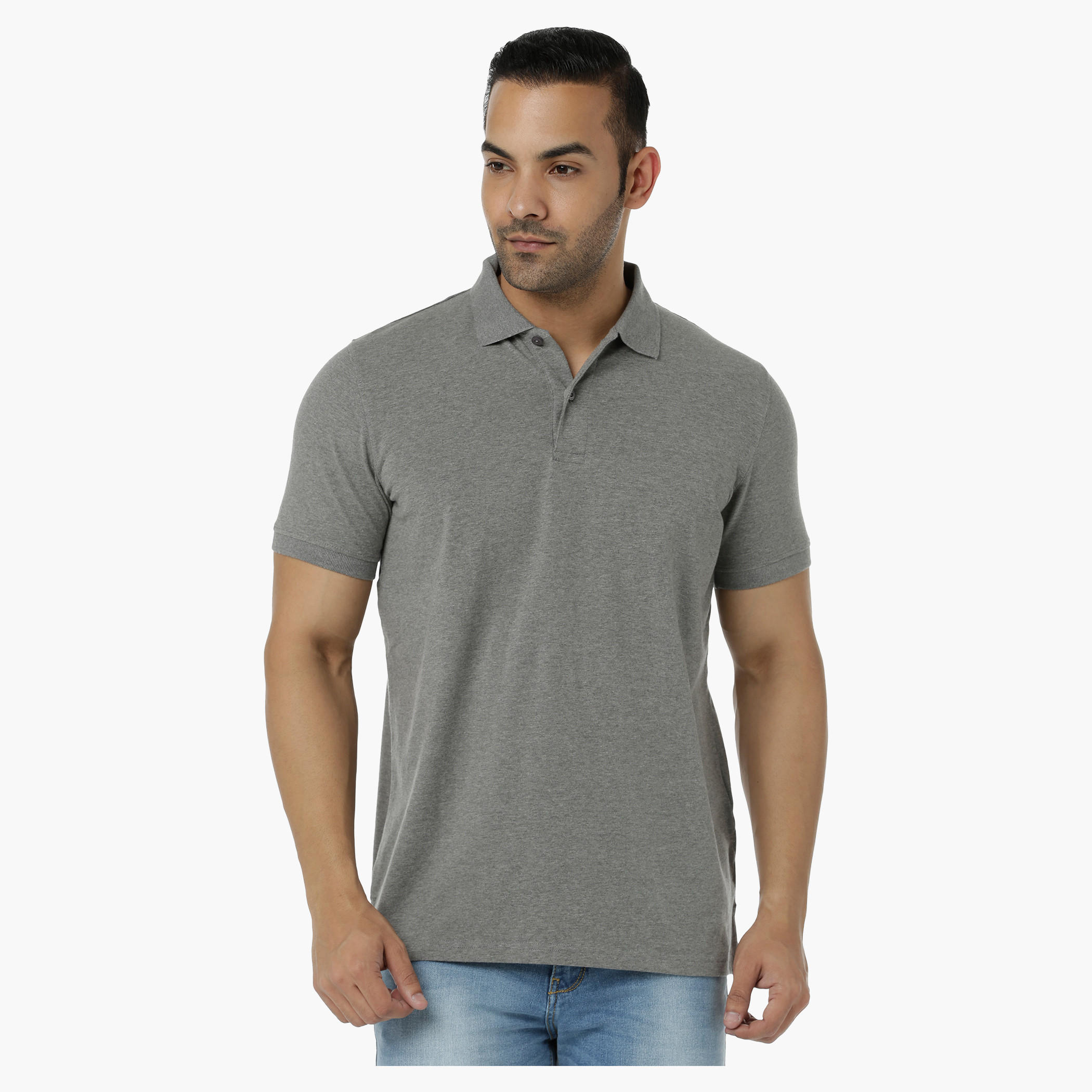 Cotton Polo T-Shirt with Short Sleeves in Regular Fit-men-clothing-tshirtsandpolos-polos-image-1