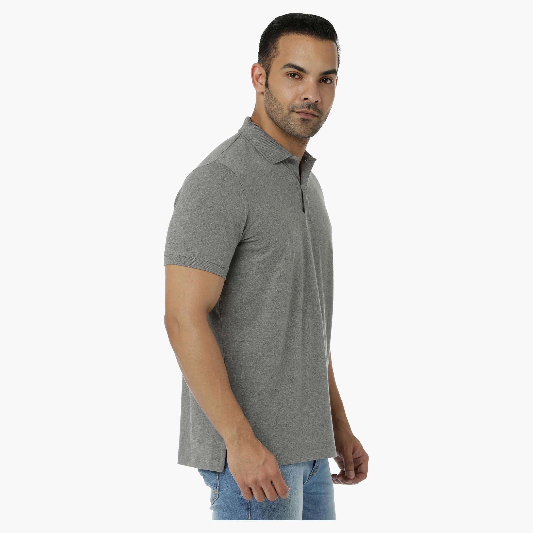 Cotton Polo T-Shirt with Short Sleeves in Regular Fit-men-clothing-tshirtsandpolos-polos-image-3
