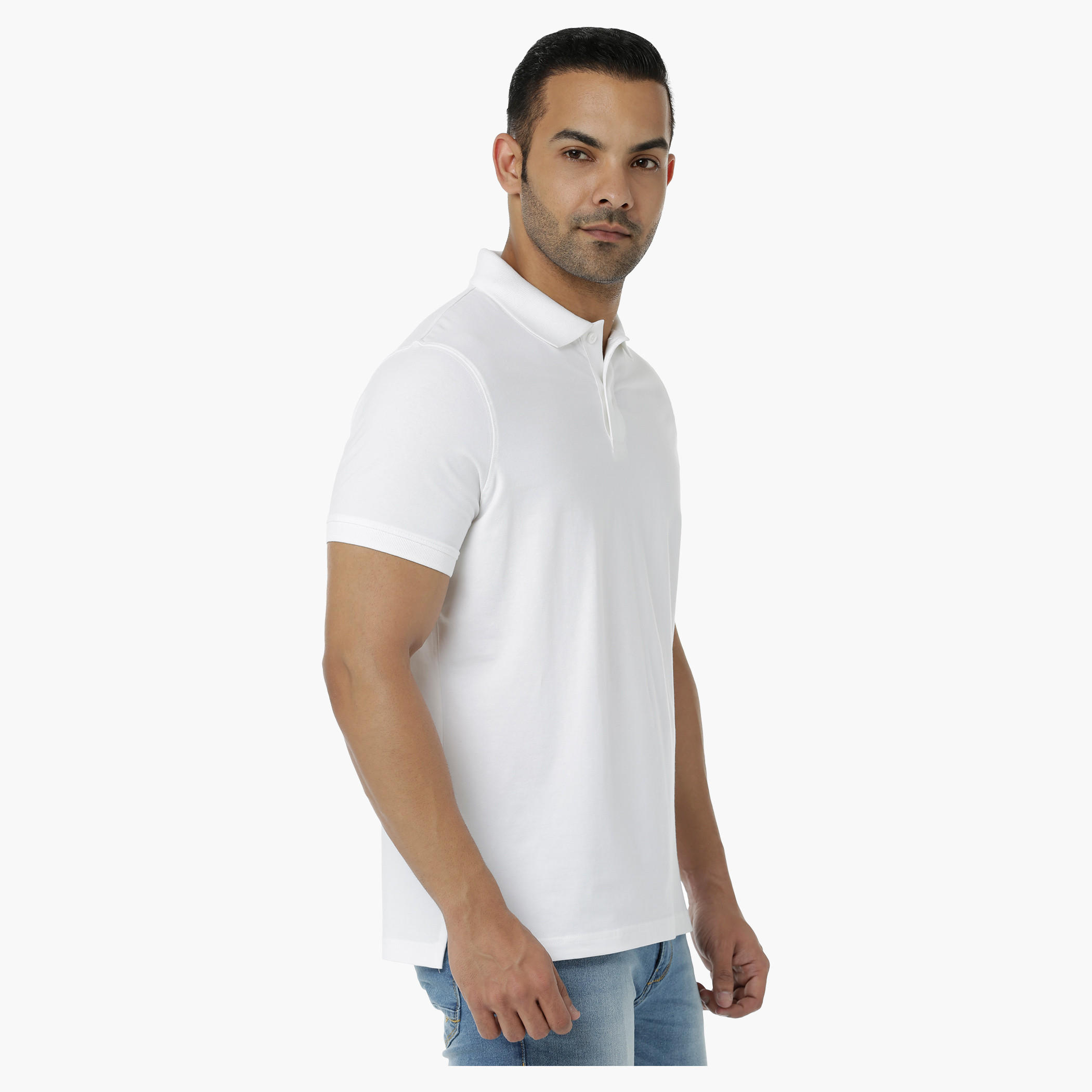 Cotton Polo T-Shirt with Short Sleeves in Regular Fit-men-clothing-tshirtsandpolos-polos-image-8