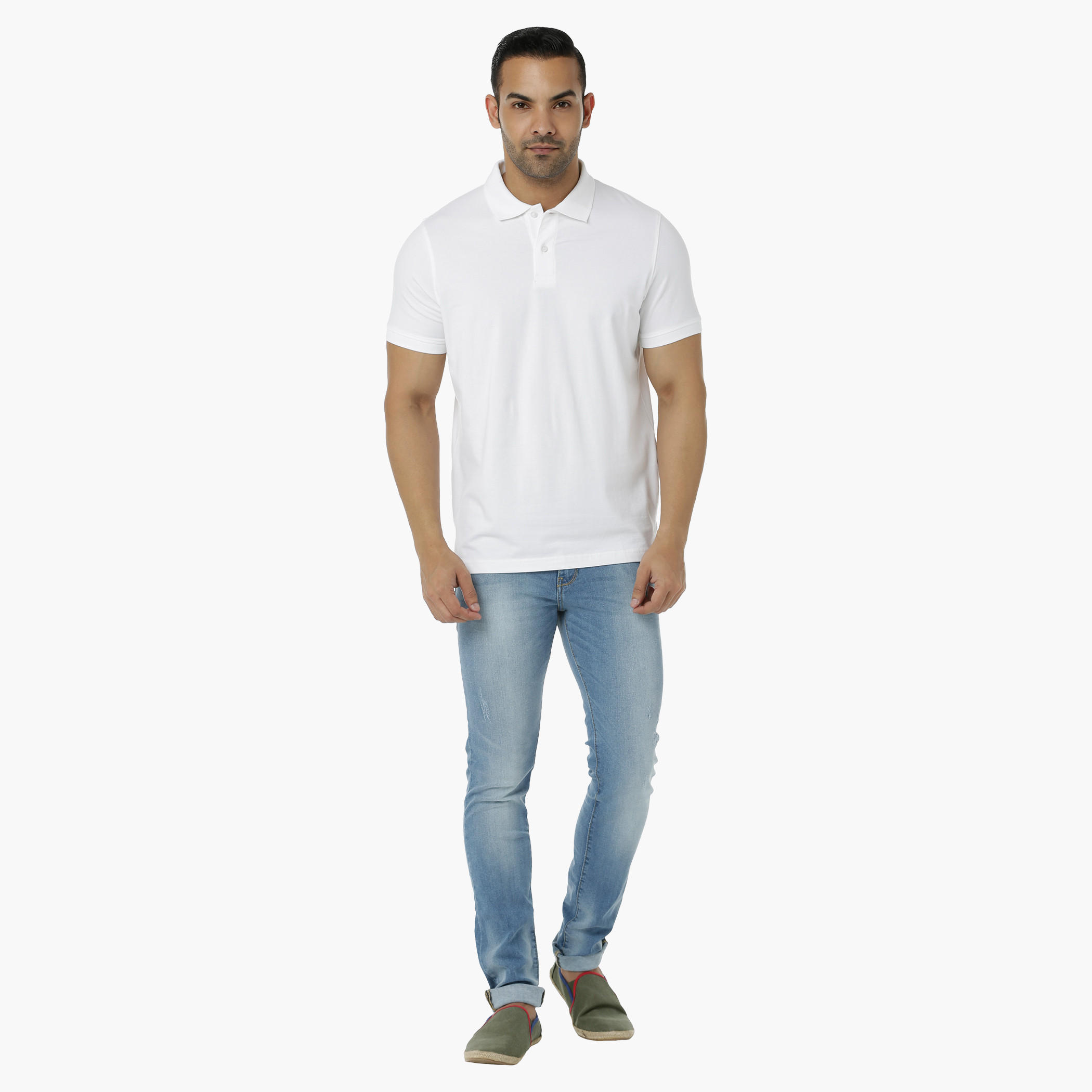 Cotton Polo T-Shirt with Short Sleeves in Regular Fit-men-clothing-tshirtsandpolos-polos-image-10