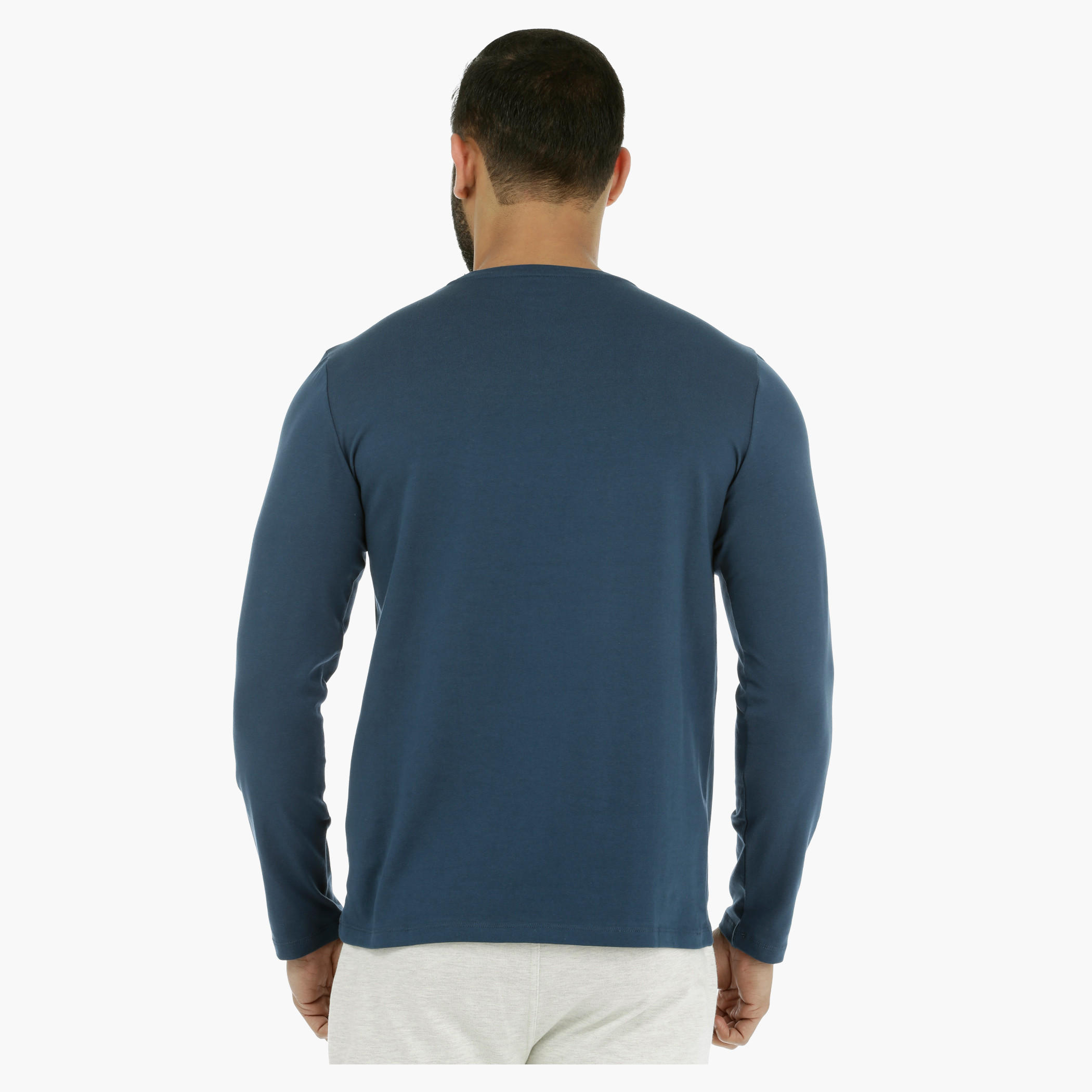 Crew Neck T-Shirt with Long Sleeves-men-clothing-tshirtsandpolos-tshirts-image-2