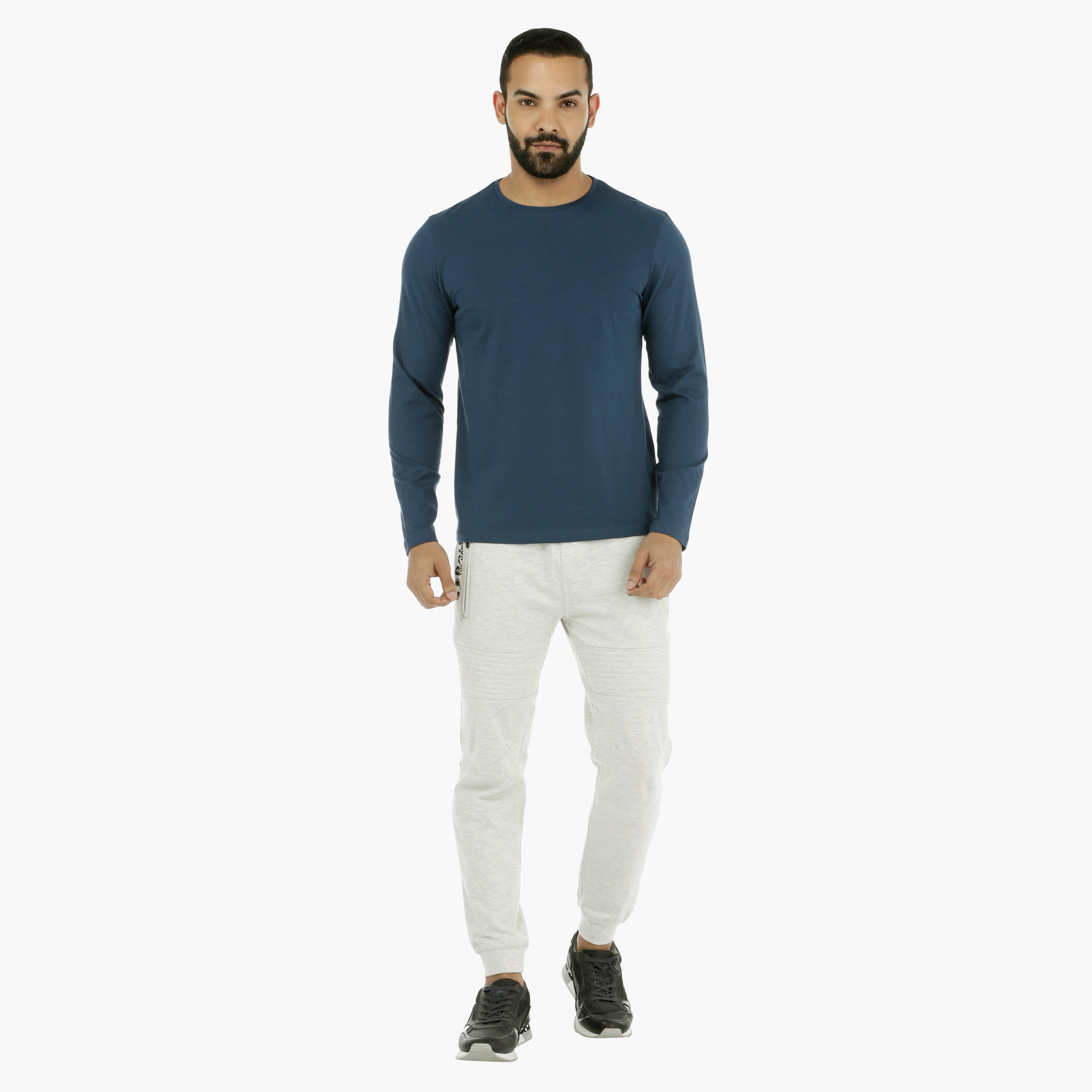 Crew Neck T-Shirt with Long Sleeves-men-clothing-tshirtsandpolos-tshirts-image-5