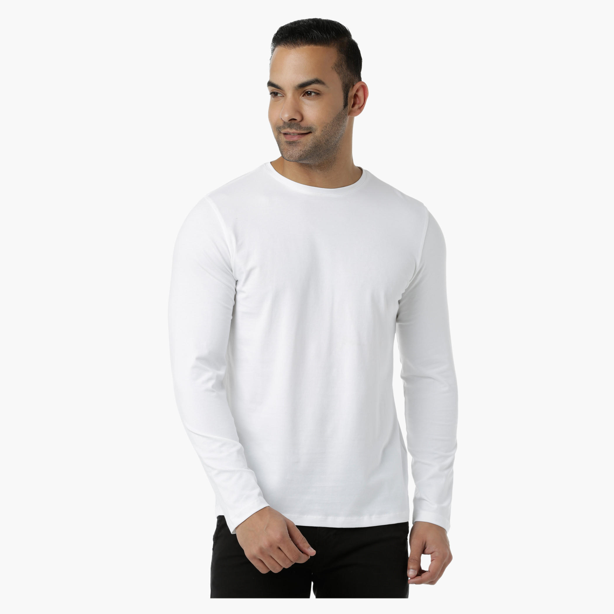 Basic T-Shirt with Crew Neck and Long Sleeves in Regular Fit-men-clothing-tshirtsandpolos-tshirts-image-6