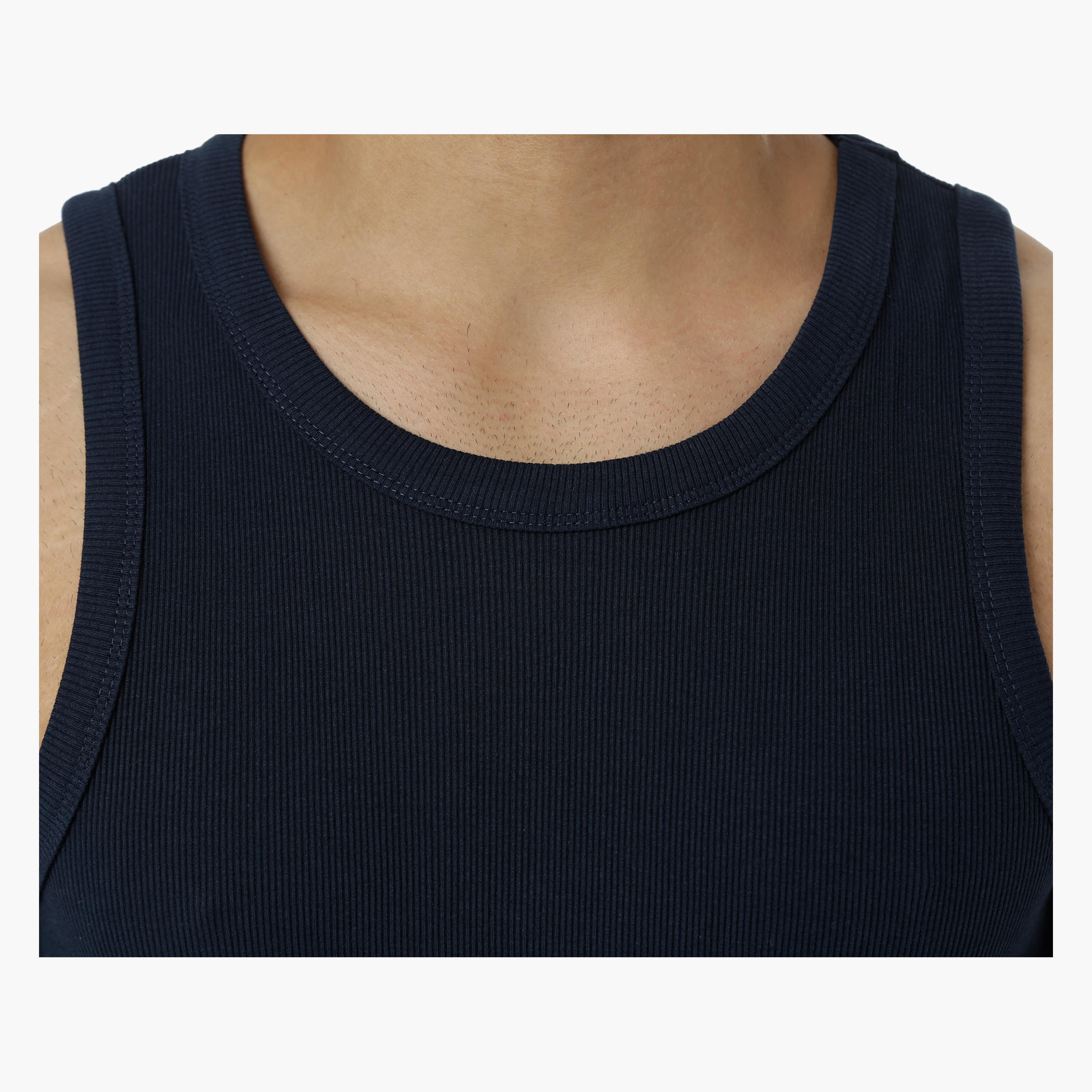Cotton Rib Vest with Round Neck in Regular Fit-men-clothing-tshirtsandpolos-vests-image-4