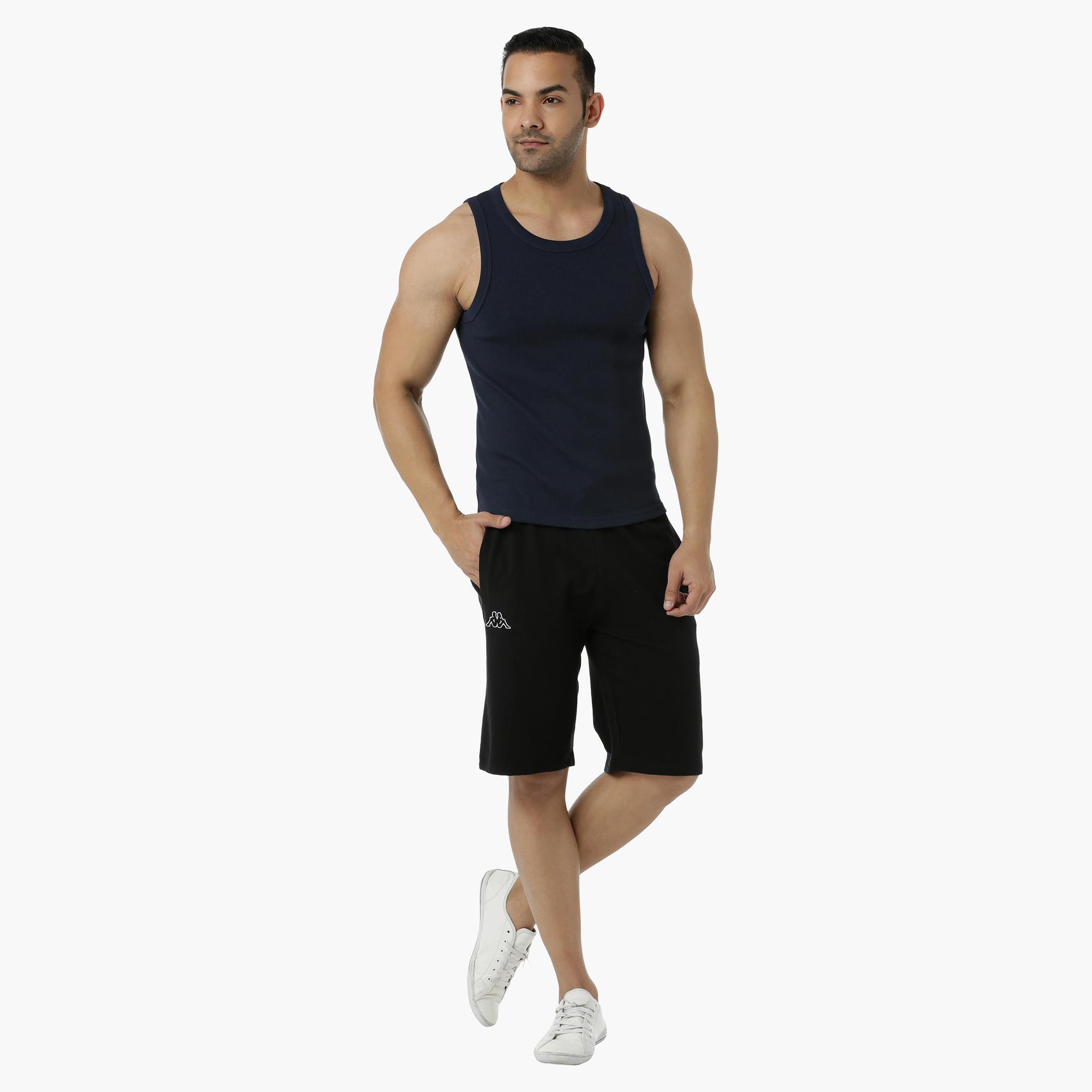 Cotton Rib Vest with Round Neck in Regular Fit-men-clothing-tshirtsandpolos-vests-image-5